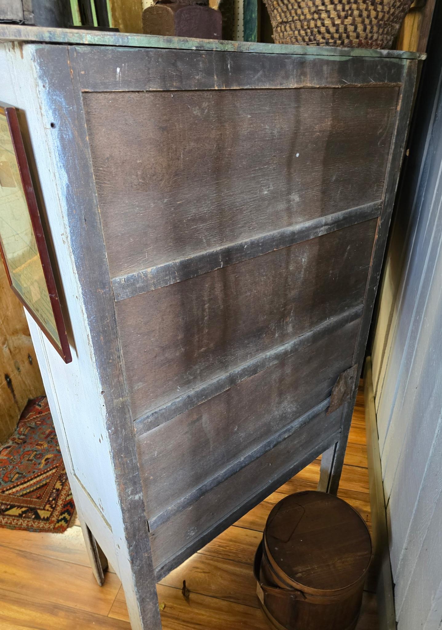 19th Century 19thc Original White Painted Pie Safe From Pennsylvania For Sale