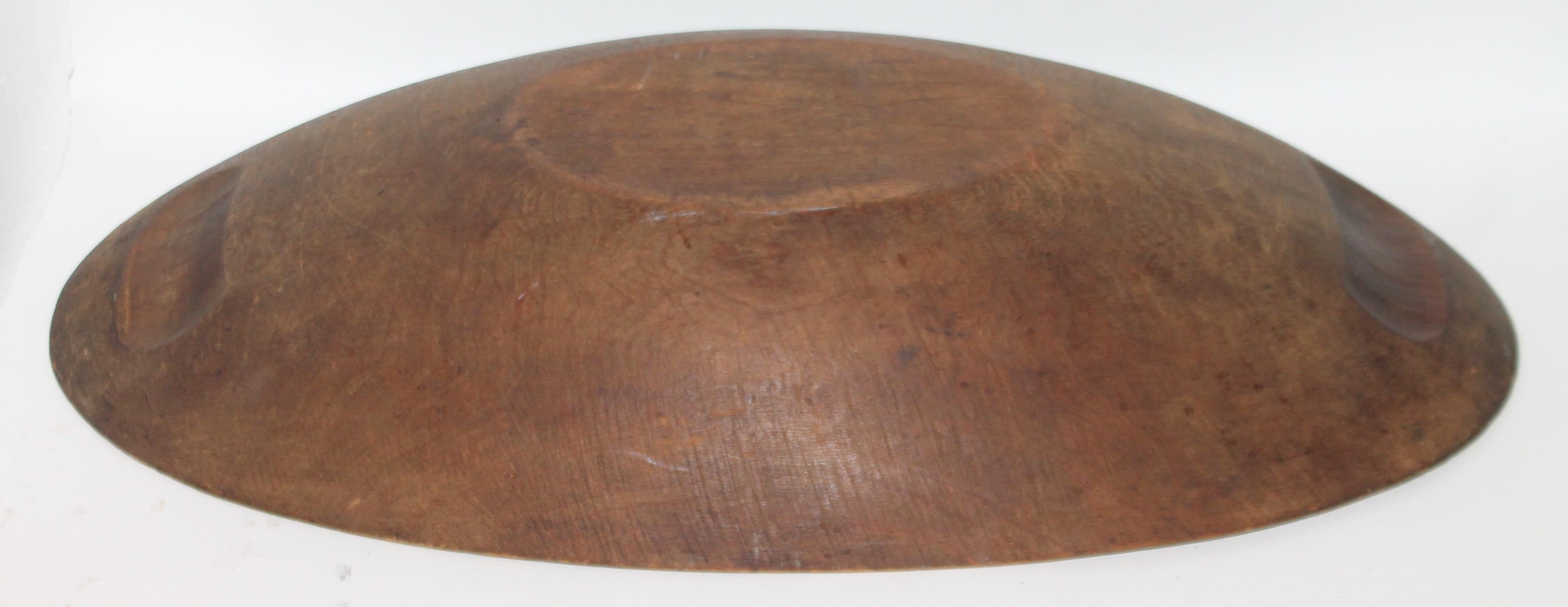 19th Century Oval Dough Bowl from New England 1