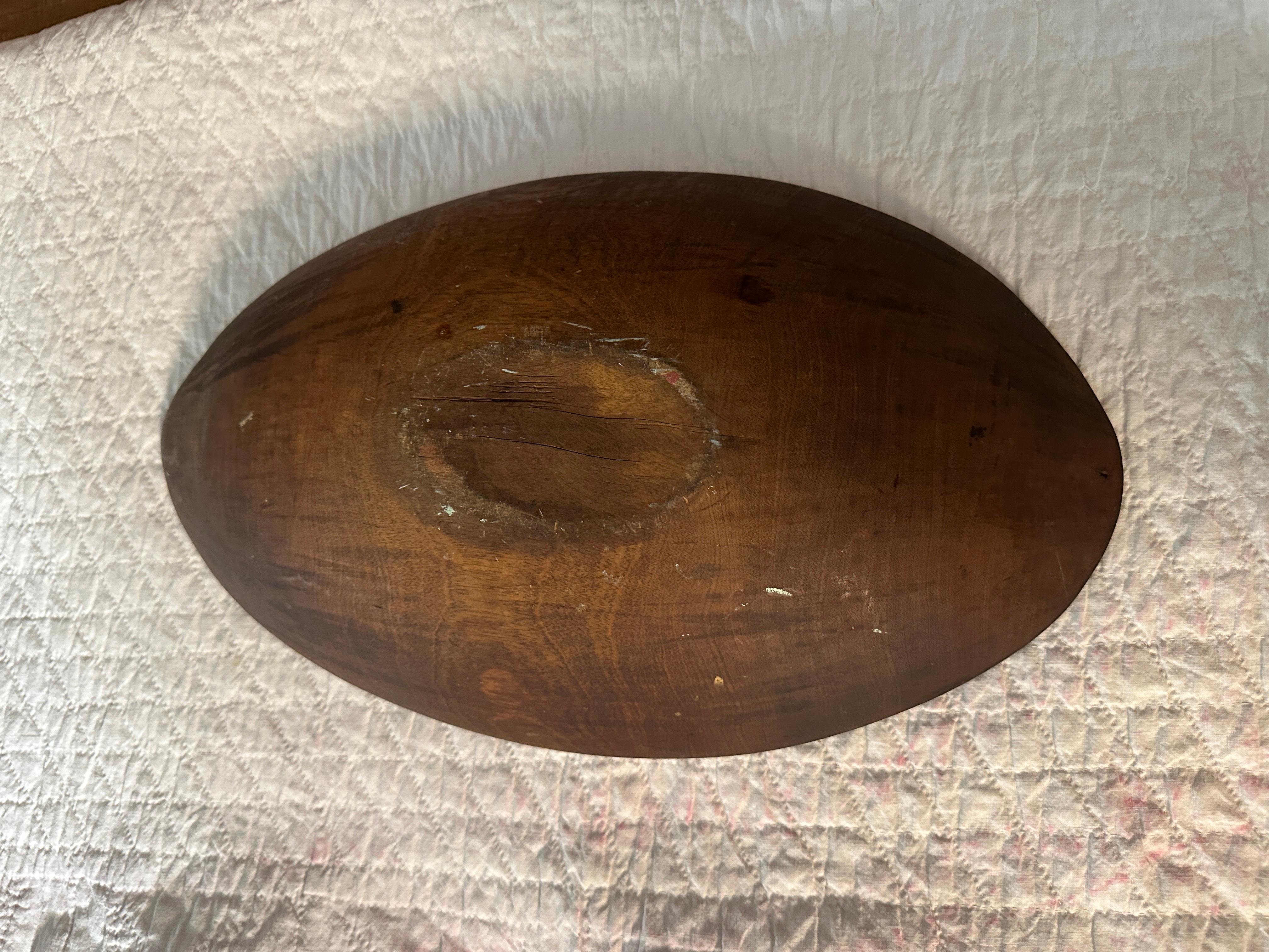 Adirondack Bol à pâte ovale sculpté à la main 19Thc en vente