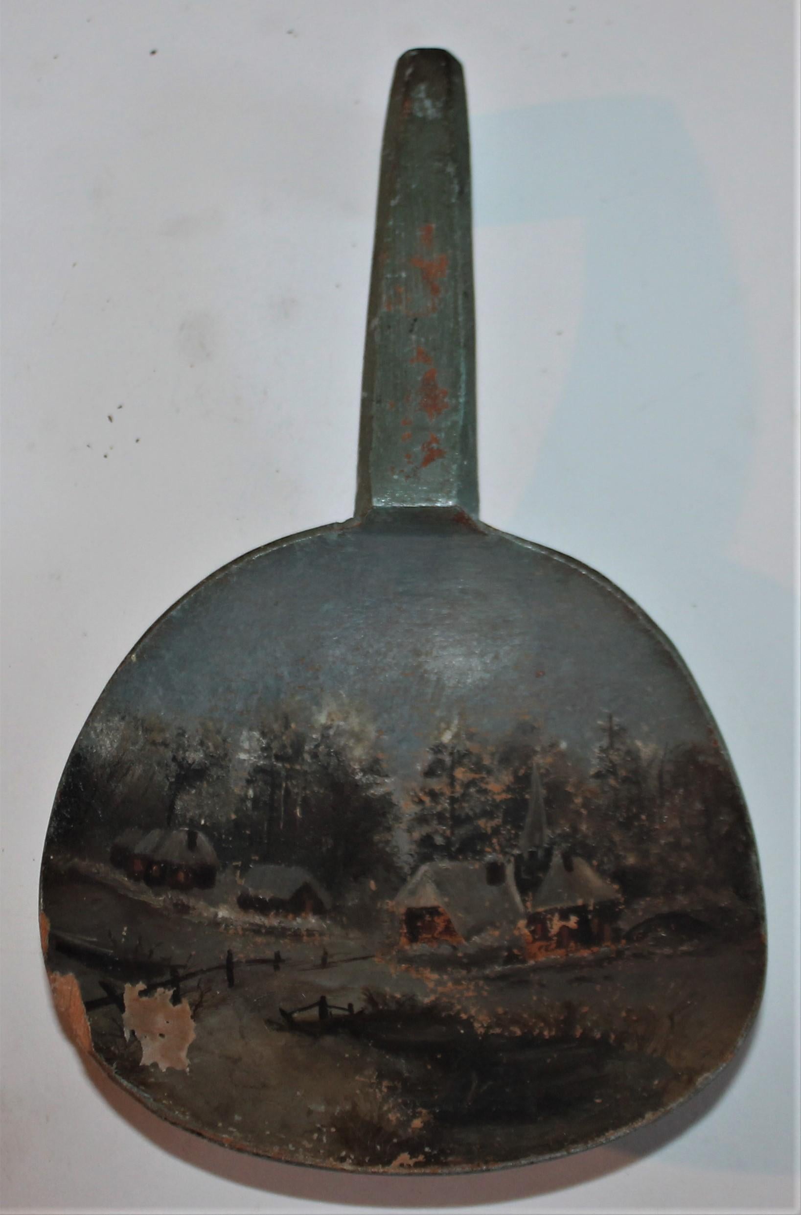Late 19th Century 19th Century Paint Decorated Butter Paddles from New England, Collection of 3