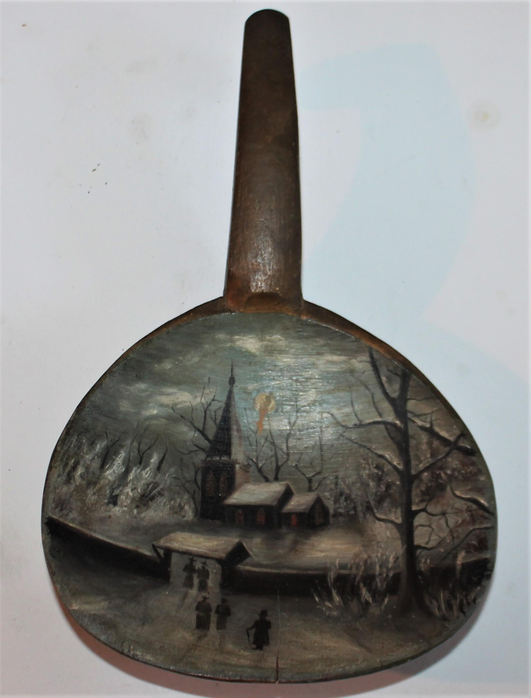 19th Century Paint Decorated Butter Paddles from New England, Collection of 3 1