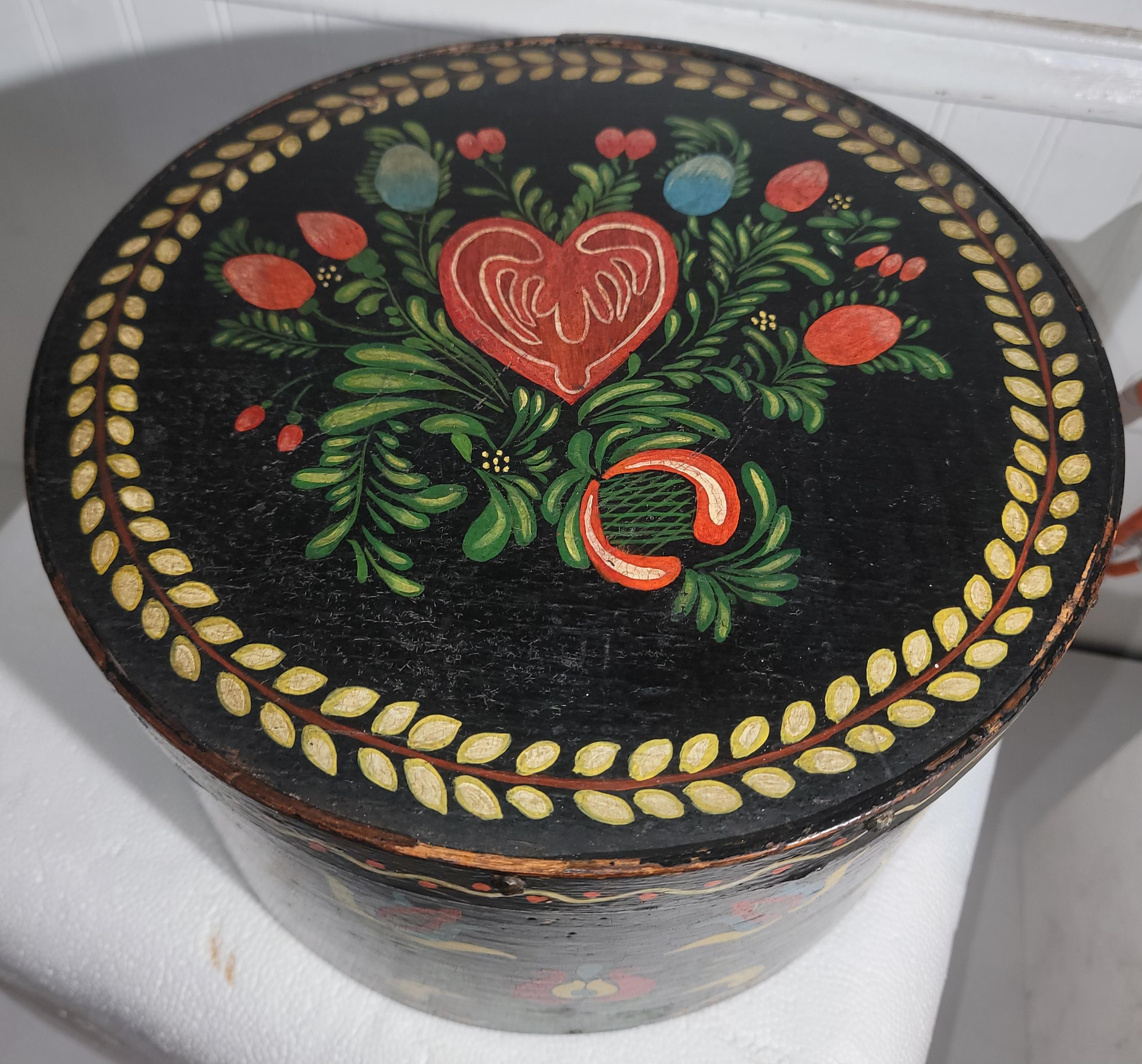 American 19Thc Paint Decorated Pa. Dutch Pantry Box For Sale