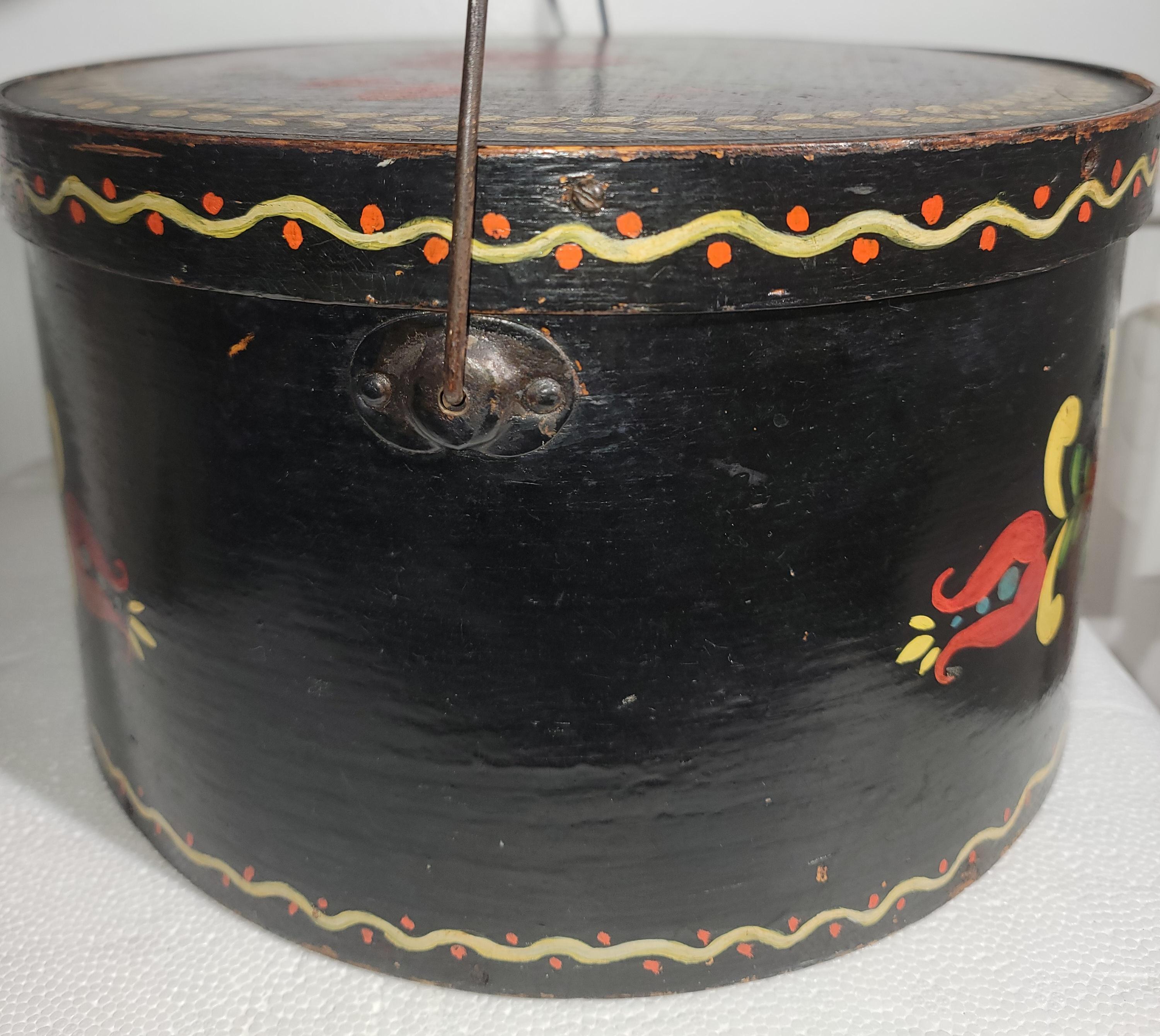 19Thc Paint Decorated Pa. Dutch Pantry Box In Good Condition For Sale In Los Angeles, CA
