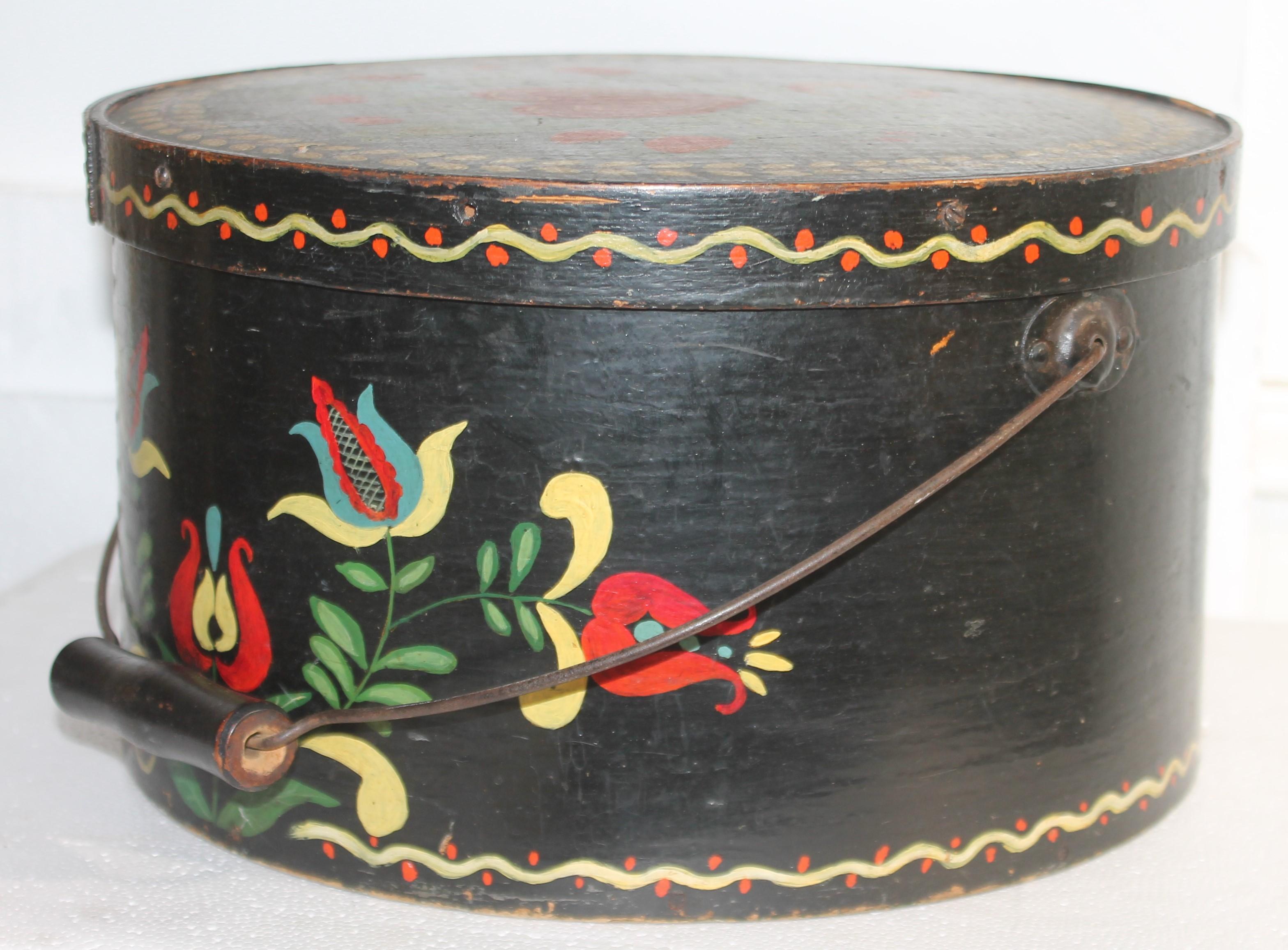 19Thc Pintura Decorada Pa. Caja de despensa holandesa en Bueno estado para la venta en Los Angeles, CA