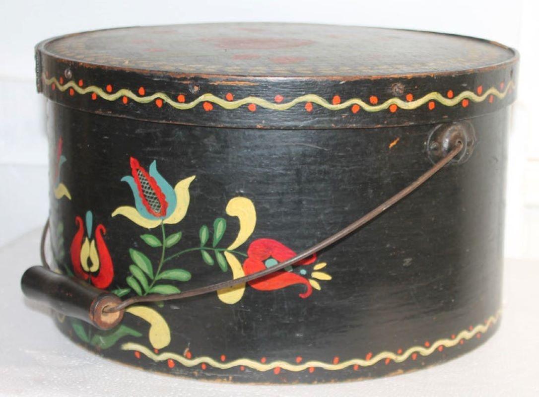 Wood 19Thc Paint Decorated Pa. Dutch Pantry Box For Sale