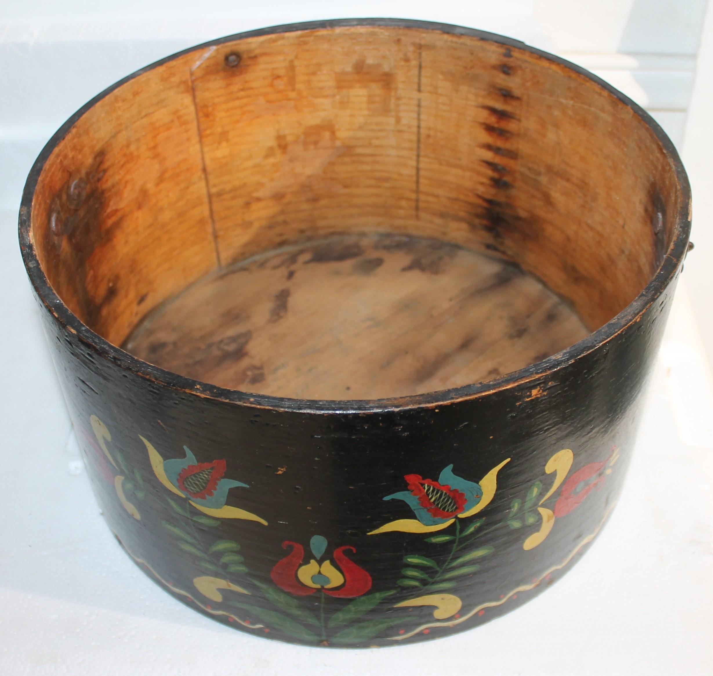 19Thc Pintura Decorada Pa. Caja de despensa holandesa Madera en venta