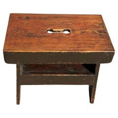 19Thc Painted Foot Stool From Pennsylvania