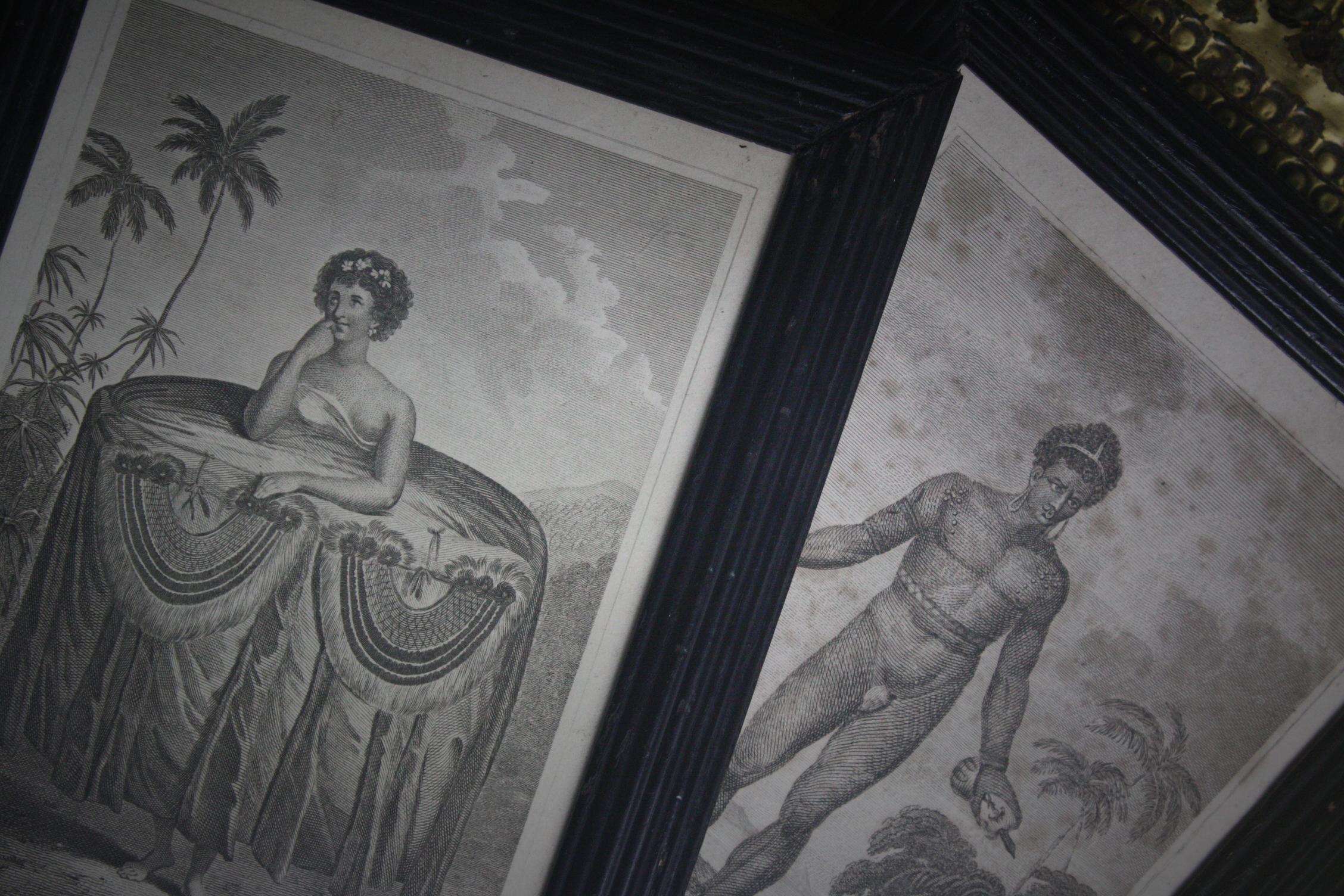 A pair of early 19th late 18th century engravings depicting 