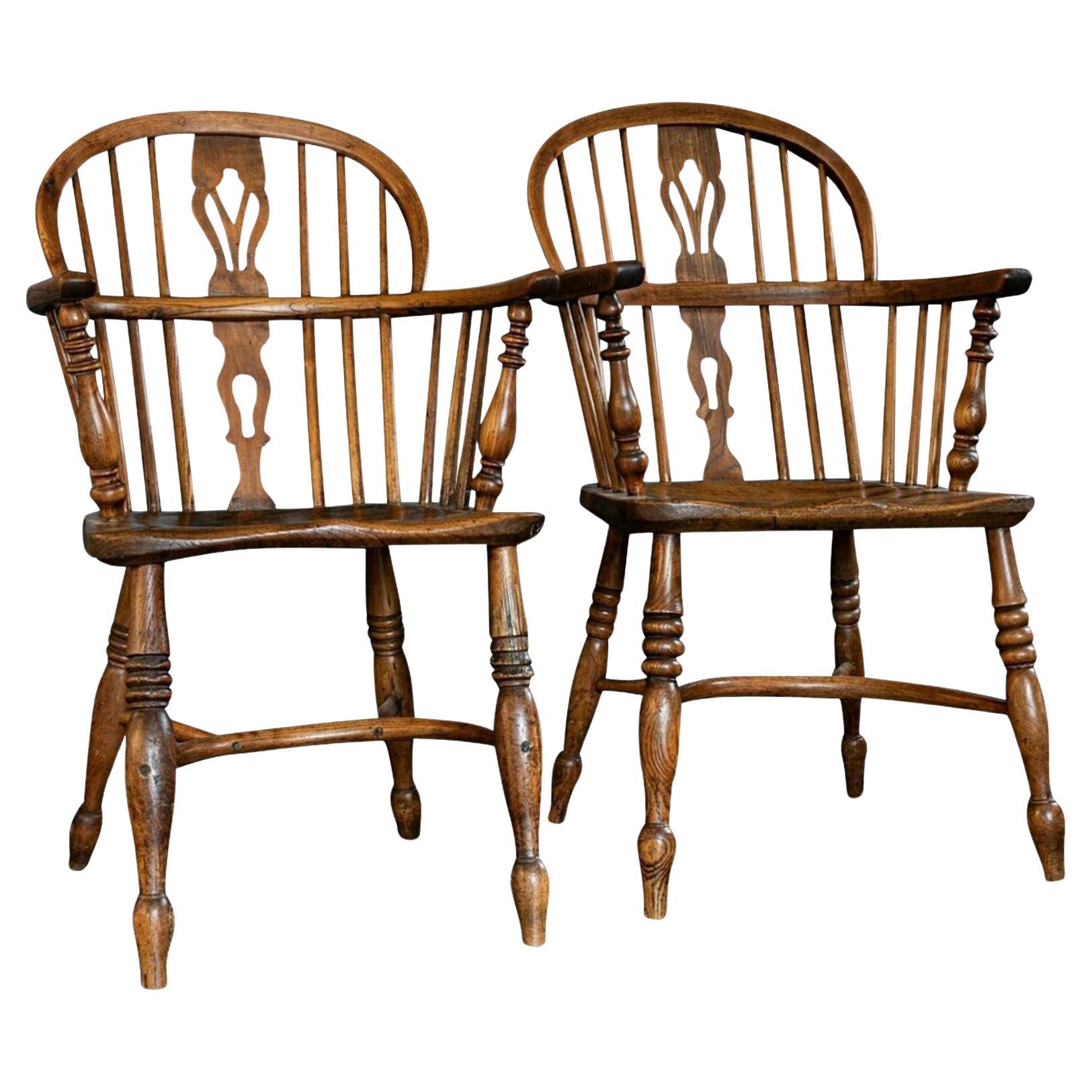 19thC Pair of Windsor Chairs