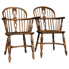 19thC Pair of Windsor Chairs