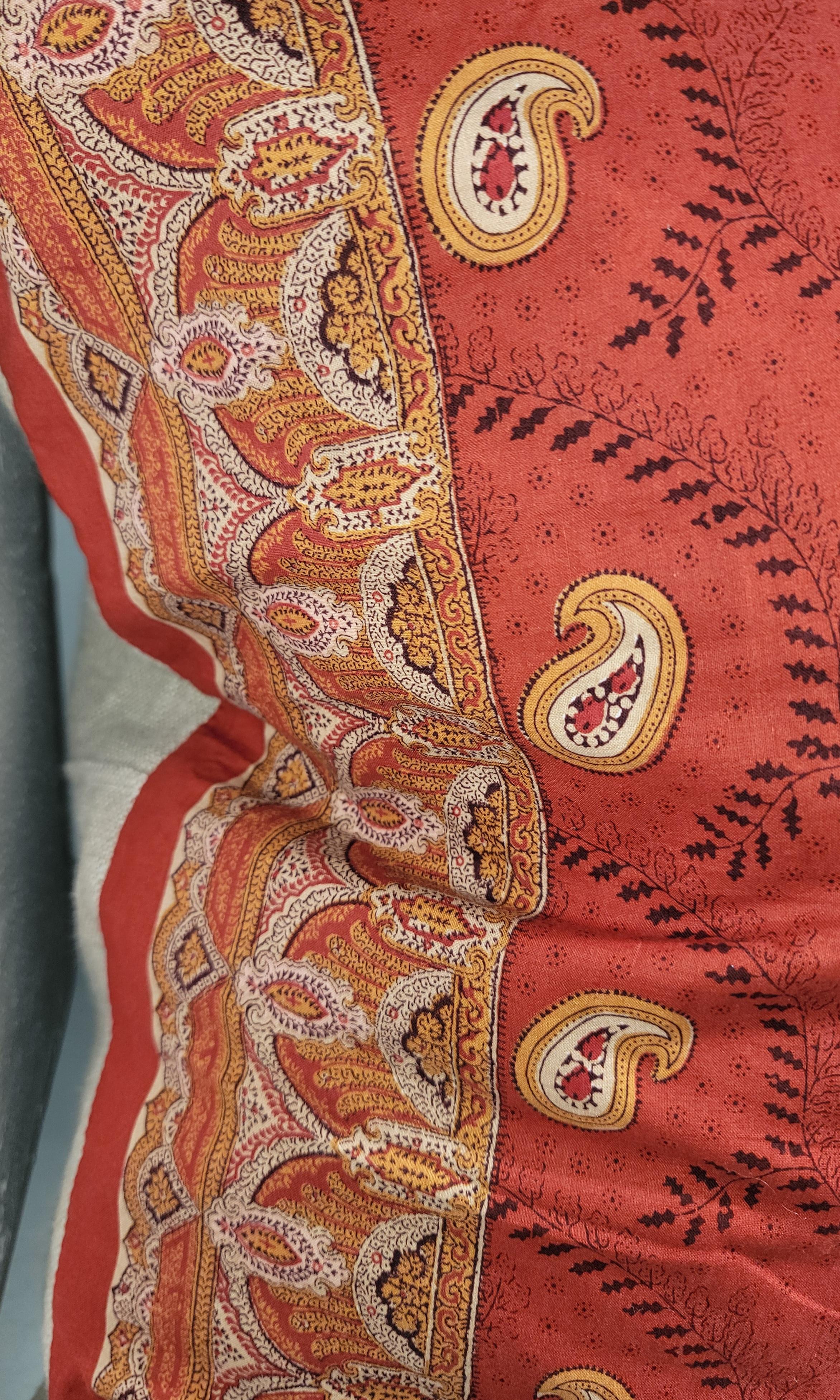 American 19Thc Paisley Bandana Pillow For Sale