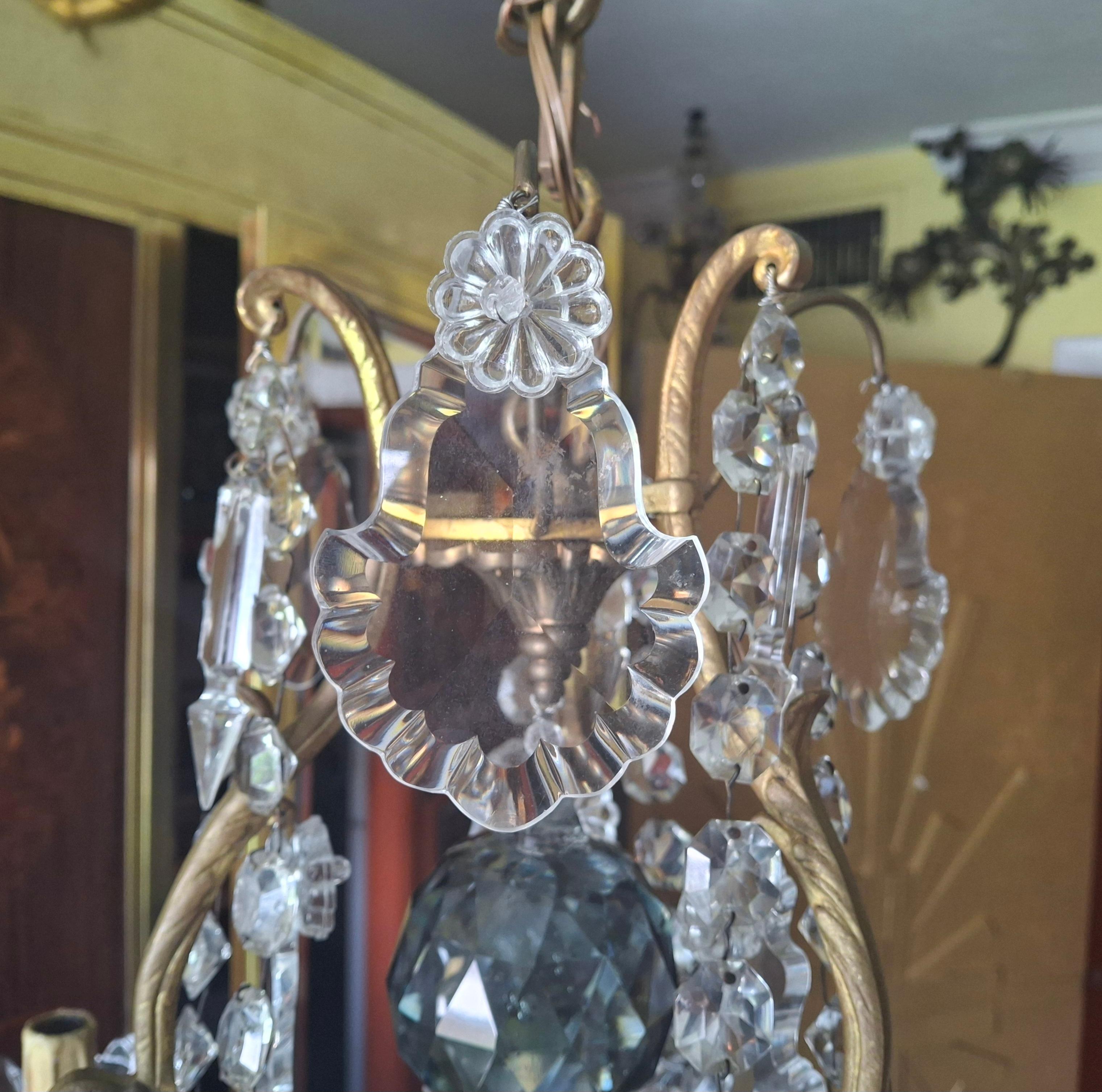 Late 19th Century 19thc Palatial  French Louis XV Gilt Bronze/ Crystal Chandelier attrib. Baccarat For Sale