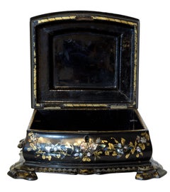 19th Century Papier Mache and Mother of Pearl Inlaid Box, circa 1860