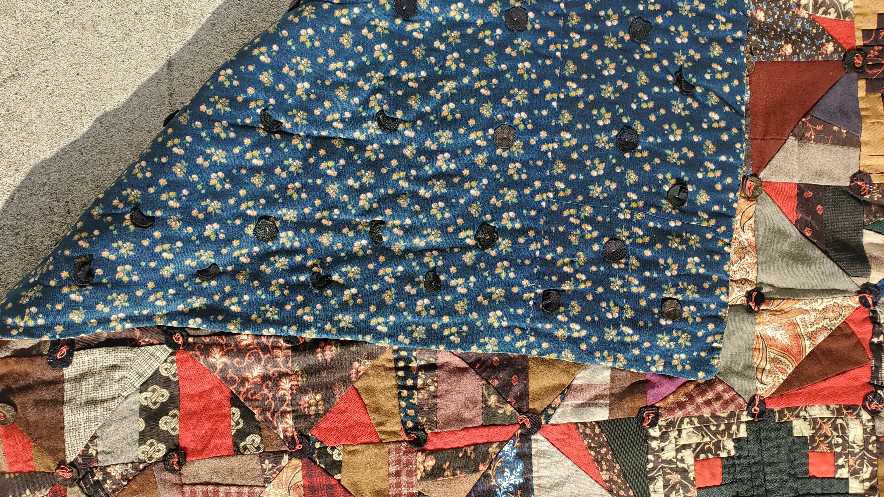 Late 19th Century 19thc Pennsylvania Wool Contained Crazy Quilt