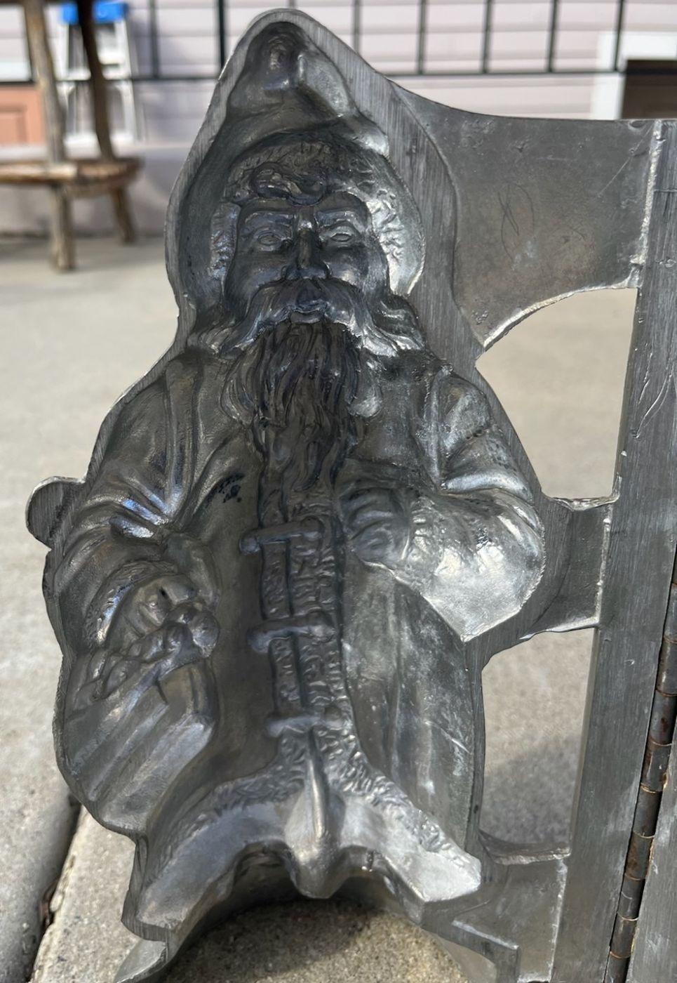 Molded 19Thc Pewter Santa Clause Chocolate Mold For Sale