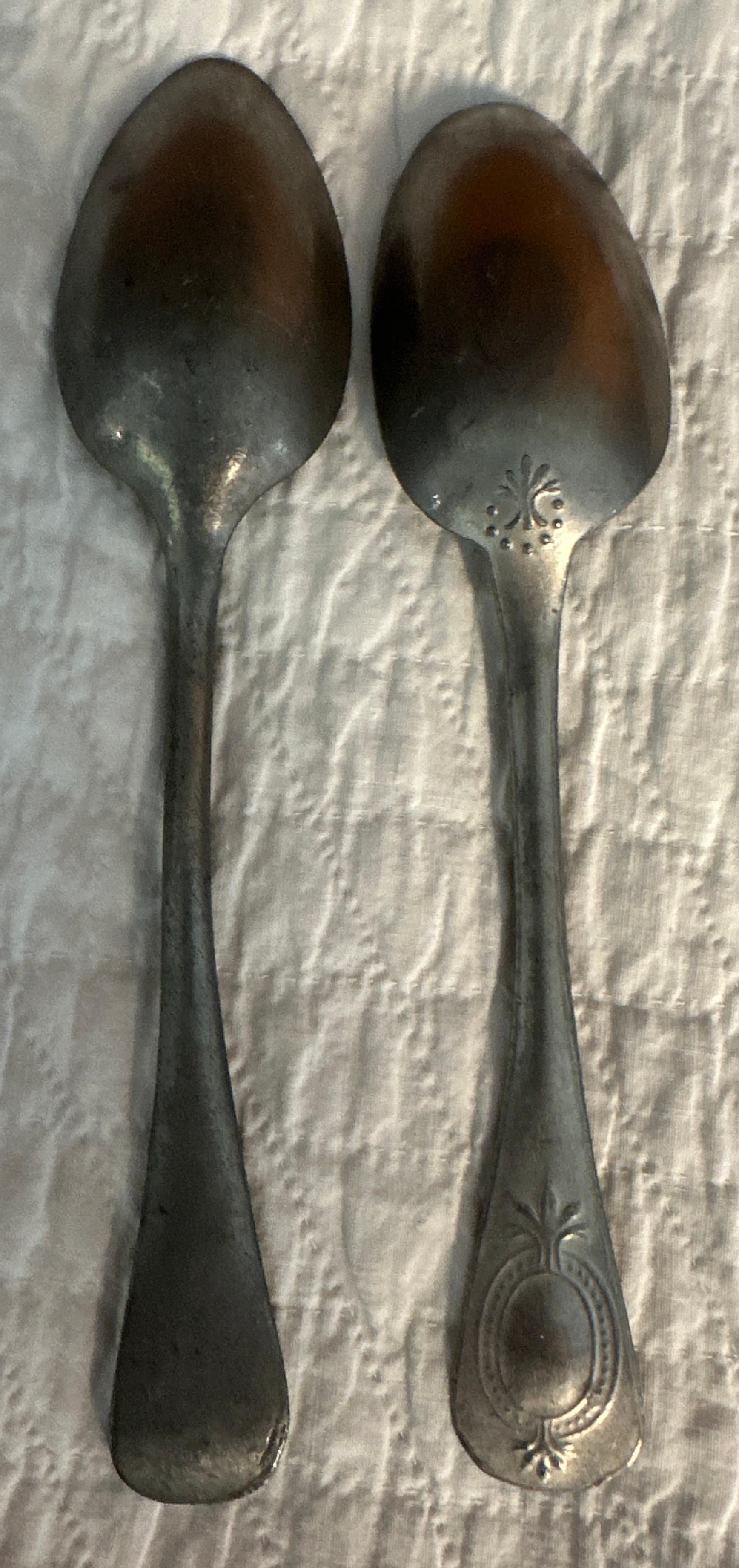 19Thc Pewter Serving Spoons -10 Pcs. Set For Sale 3