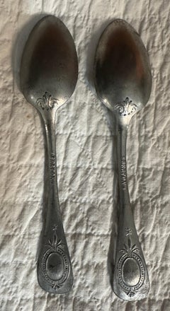 19Thc Pewter Serving Spoons -10 Pcs. Set