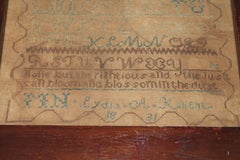19th Century Philadelphia Sampler in Antique  Frame -Dated 1831