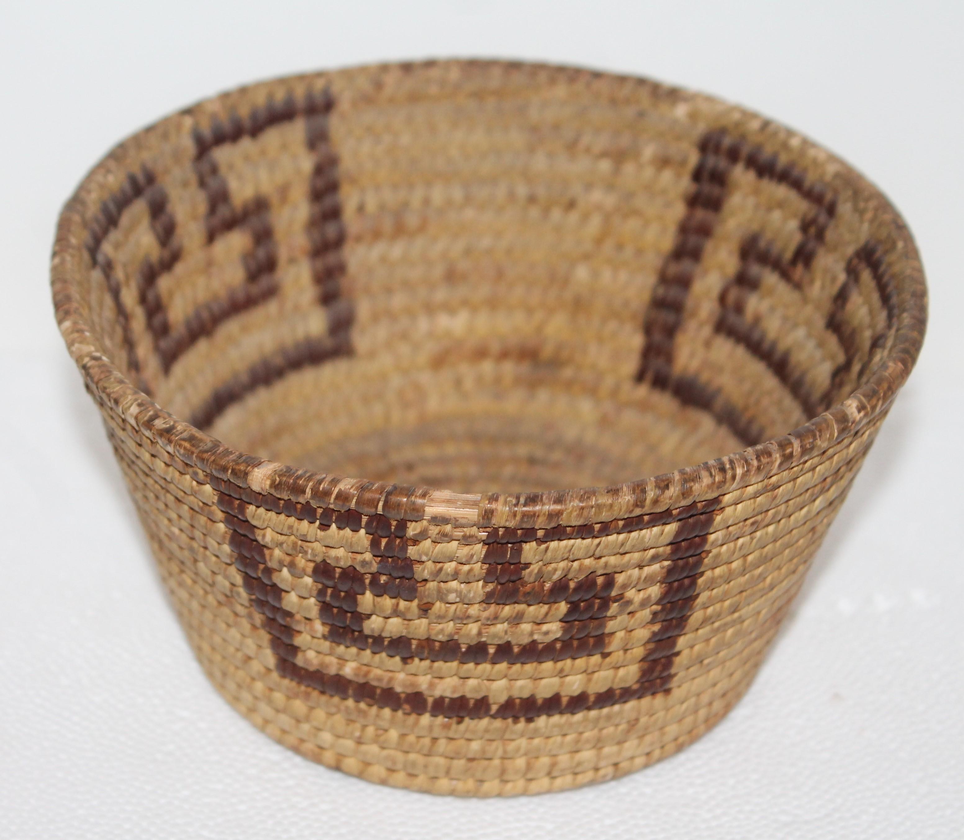 Seagrass 19th Century Pima Indian Baskets Collection of Three