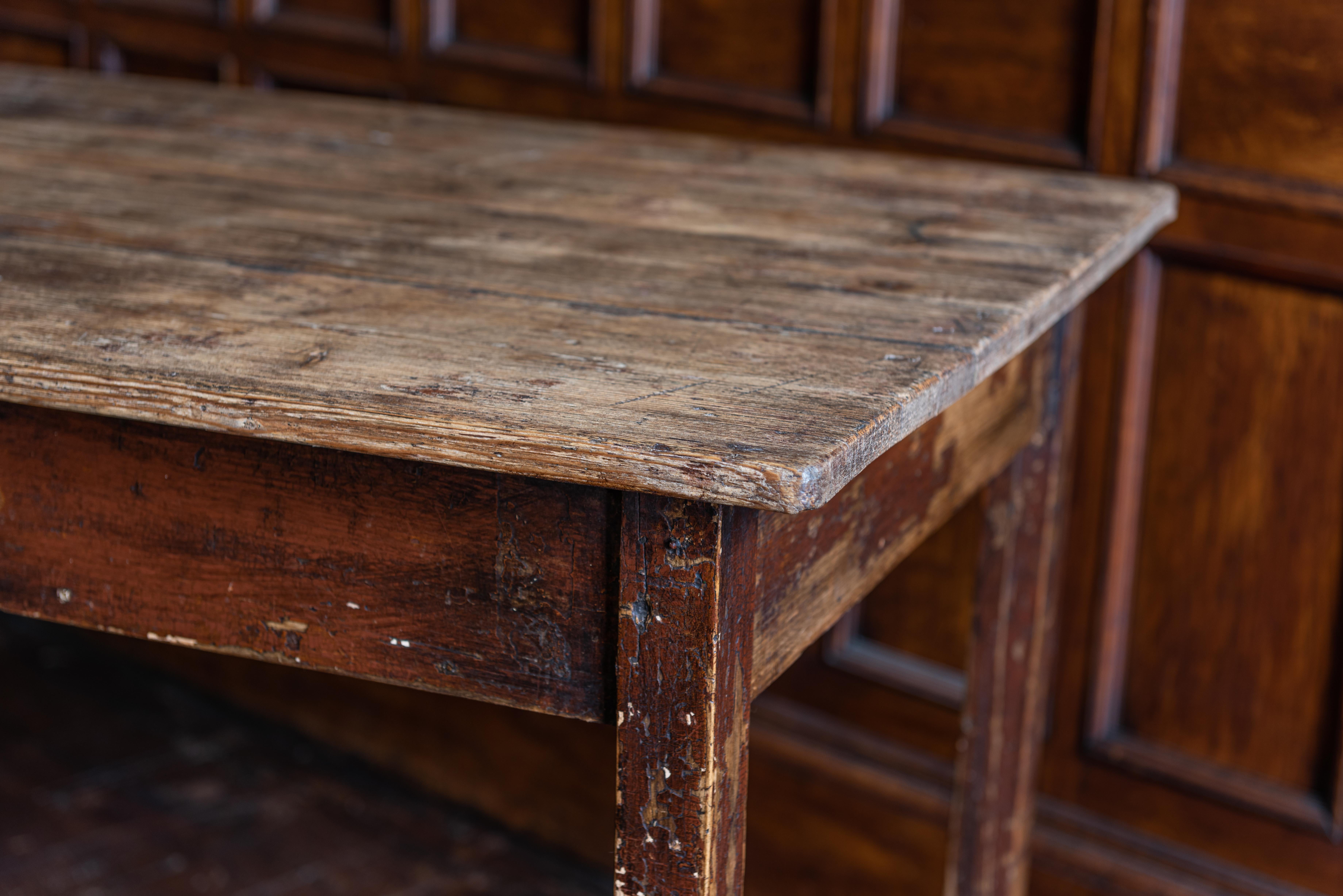 19th Century Pine Lancashire Mill Table For Sale 2