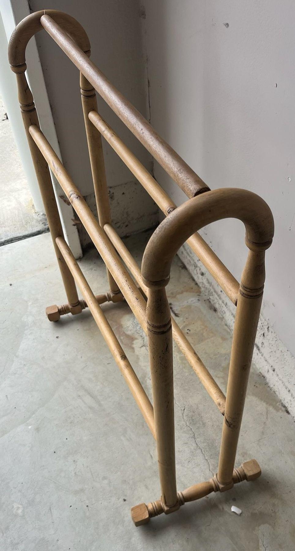 Hand-Crafted 19Thc Pine Quilt Rack From New England