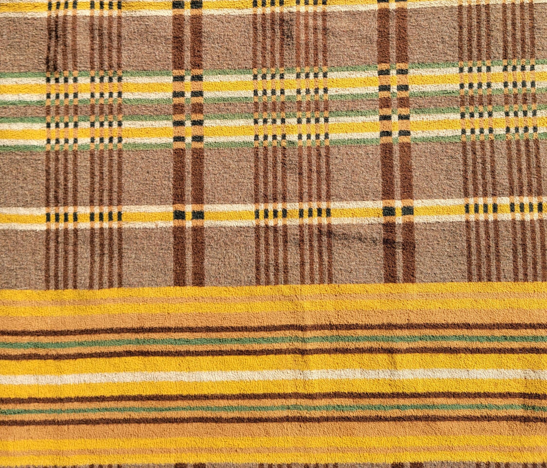 19thc Plaid Blanket All Wool Blanket In Good Condition For Sale In Los Angeles, CA