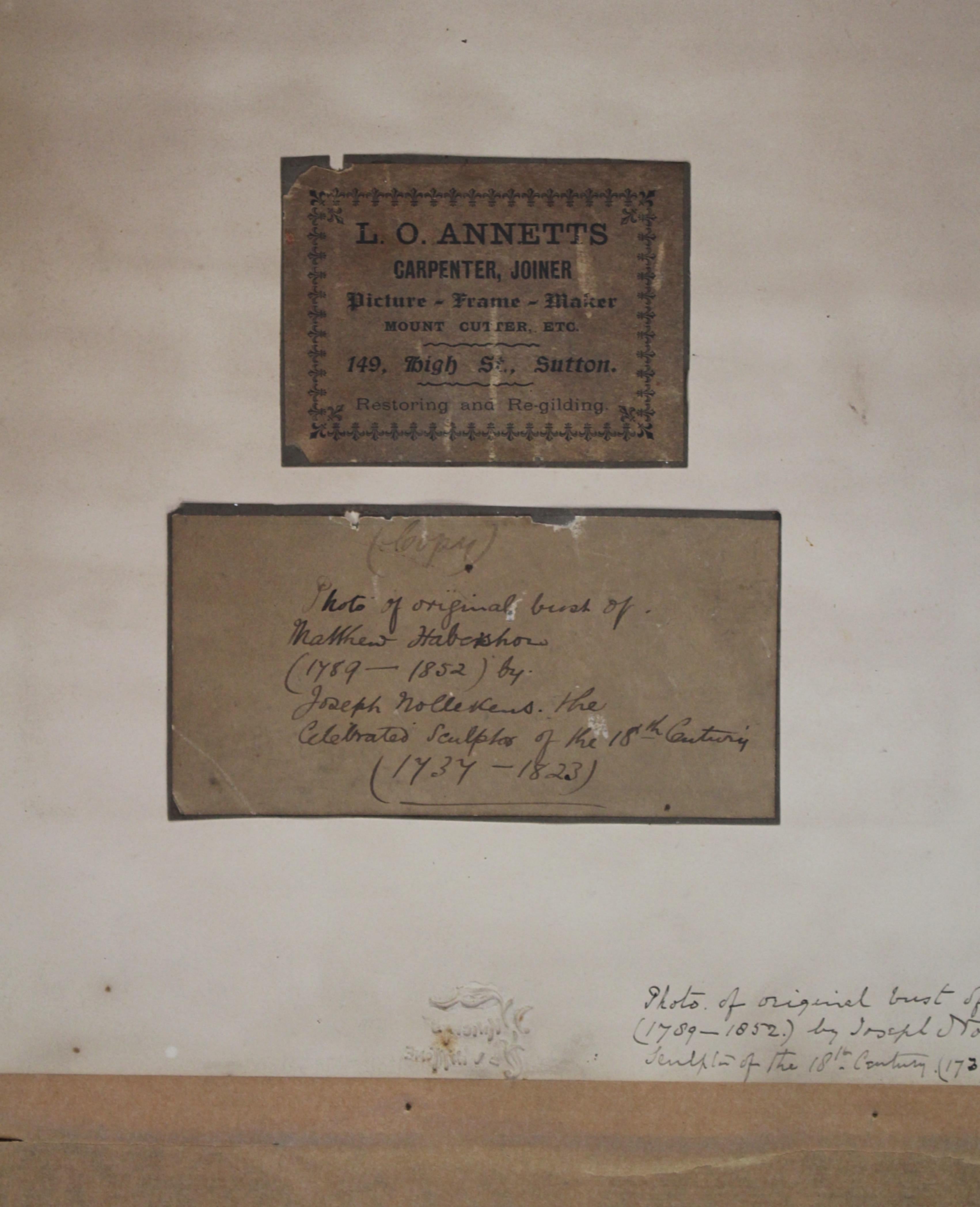 Gipsbüste aus dem 19. Jahrhundert auf Porphyr-Marmorsäule des Architekten Matthew Habershon im Angebot 11