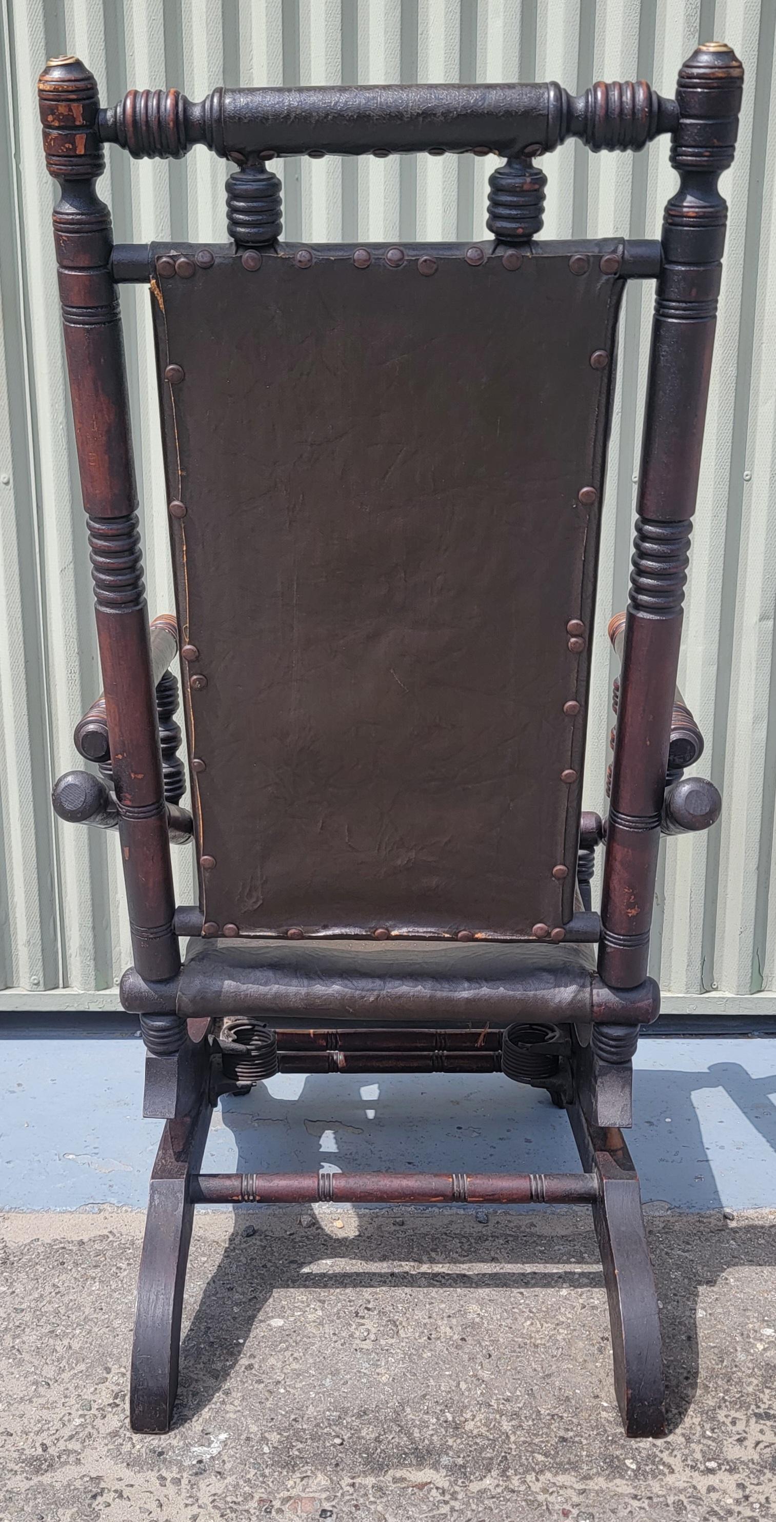 antique platform rocking chair with springs