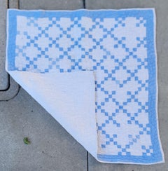 19Thc Postage Stamp Chain Crib Quilt