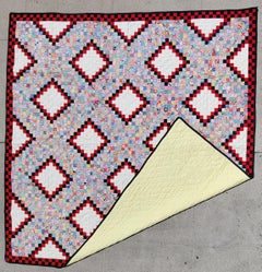 19th C Postage Stamp Chain Quilt - 5670 Pieces