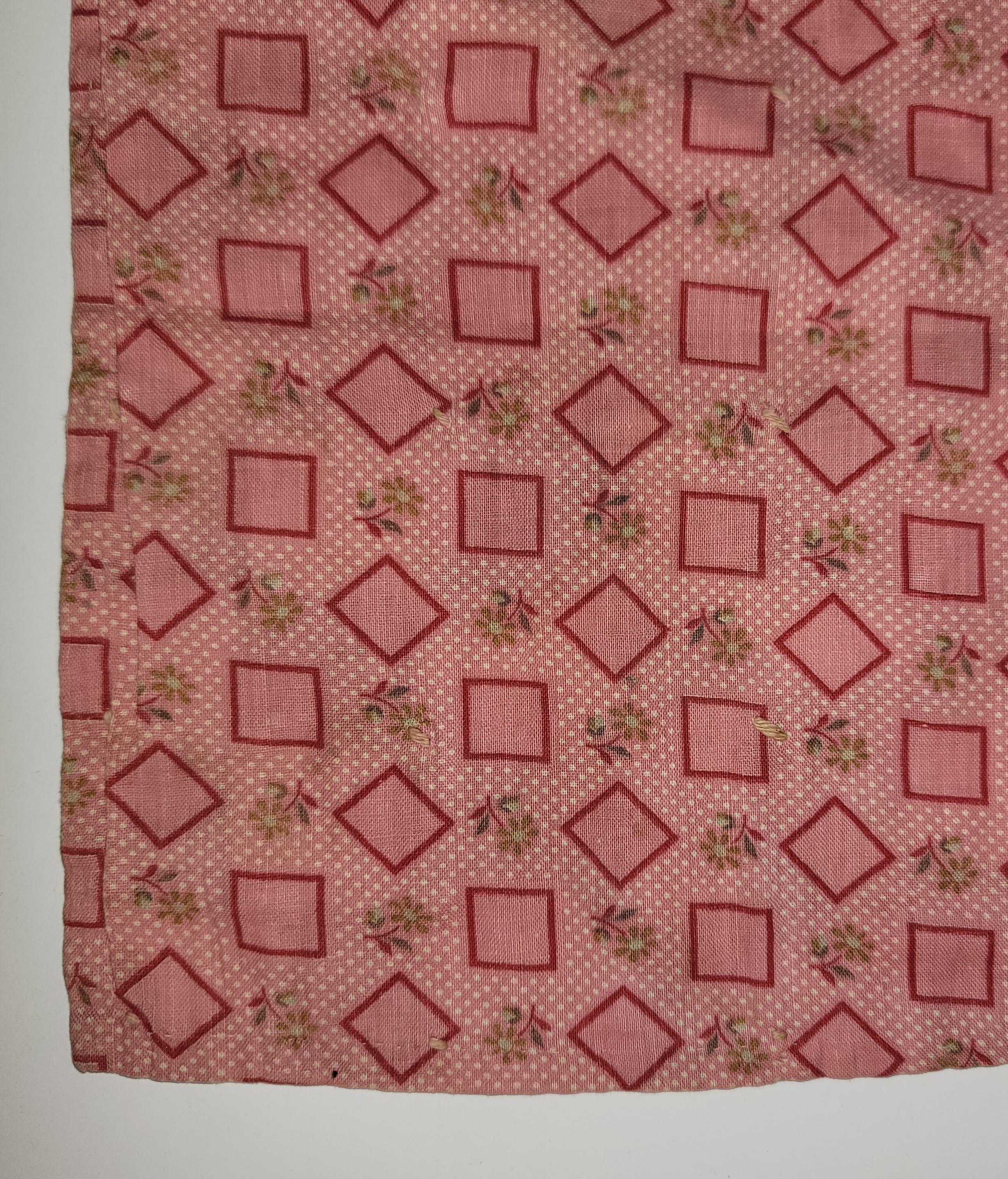 Cotton 19thc Postage Stamp Doll Quilt  For Sale