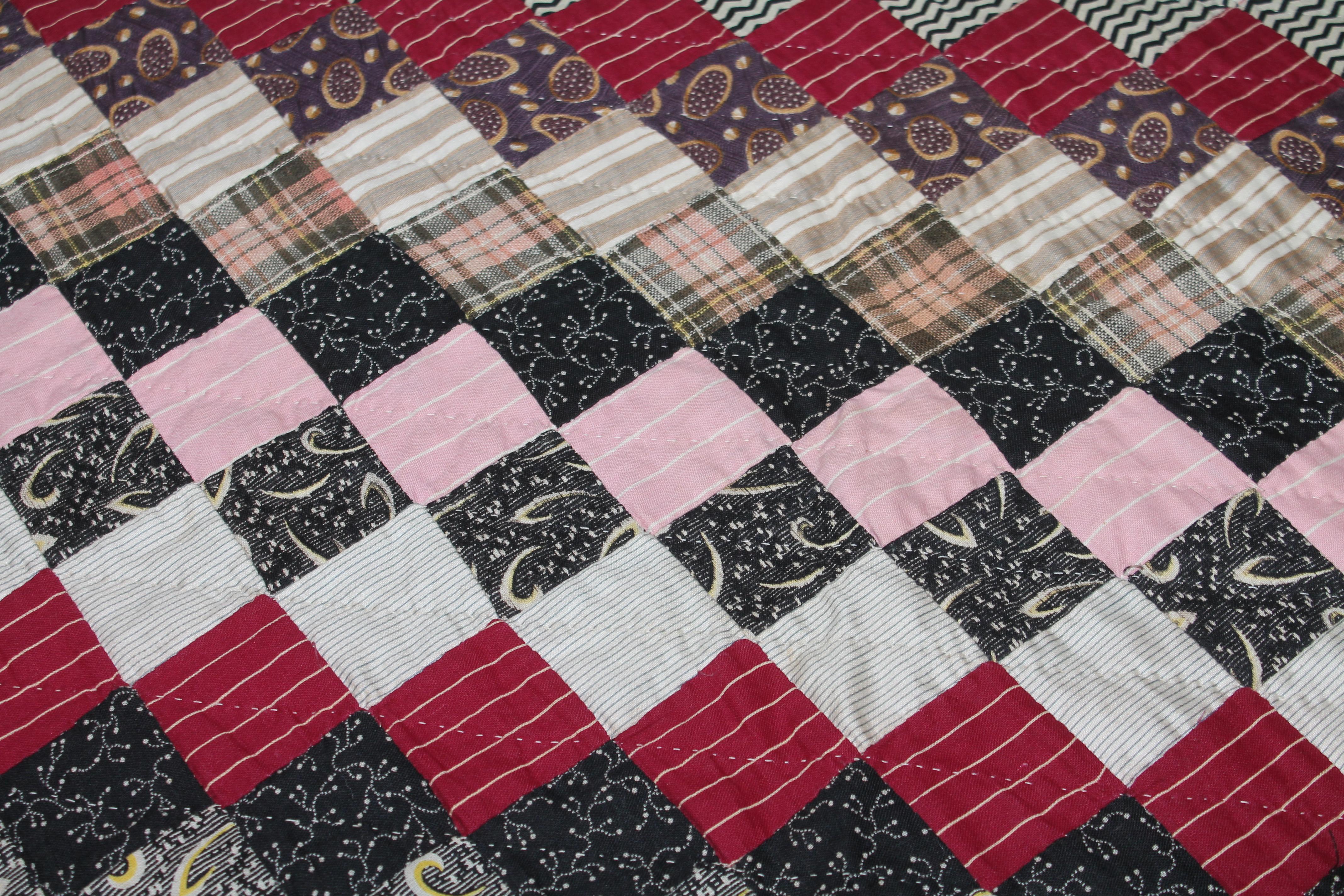 20th Century 19Thc Postage Stamp Trip Around The World Quilt