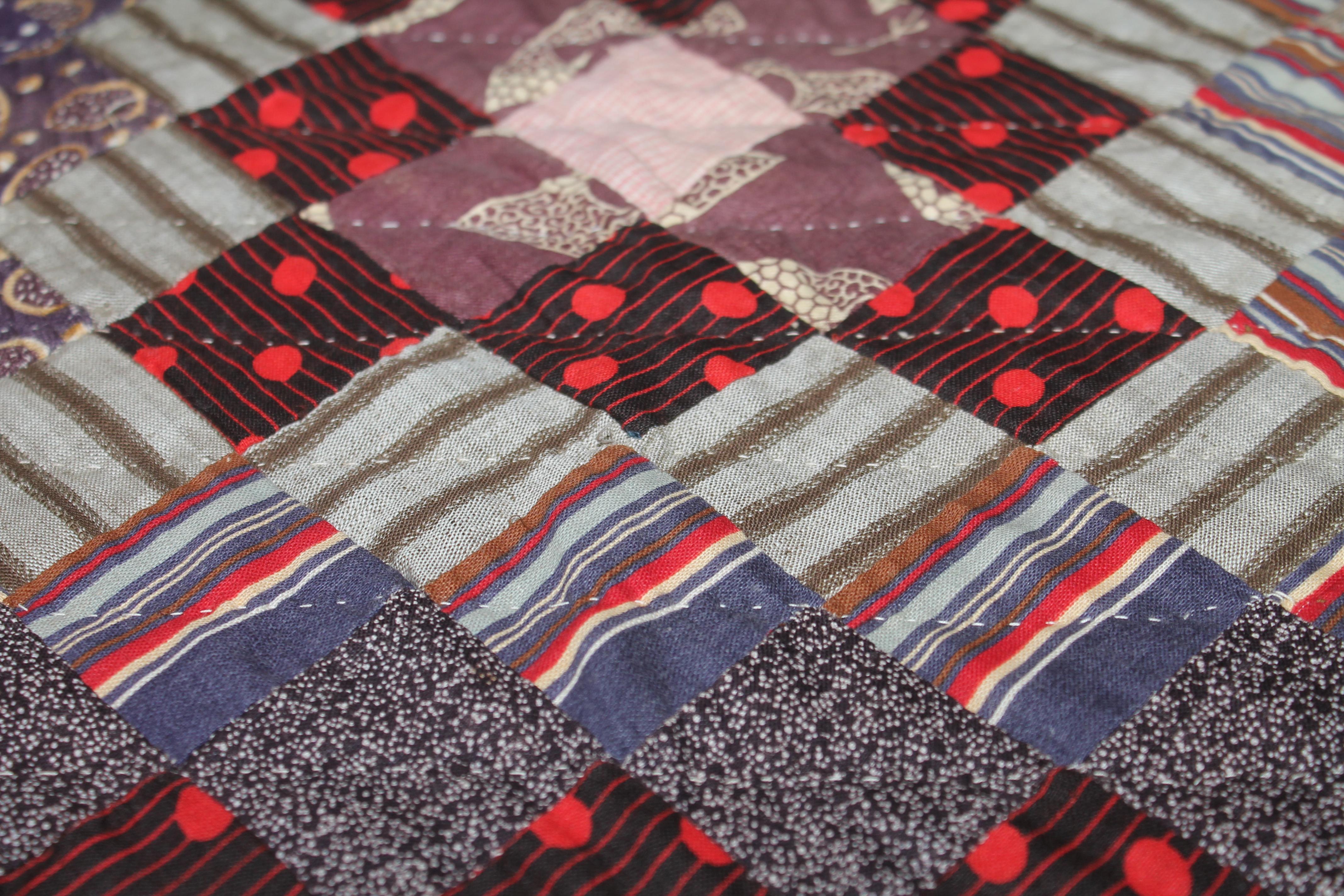 Cotton 19Thc Postage Stamp Trip Around The World Quilt