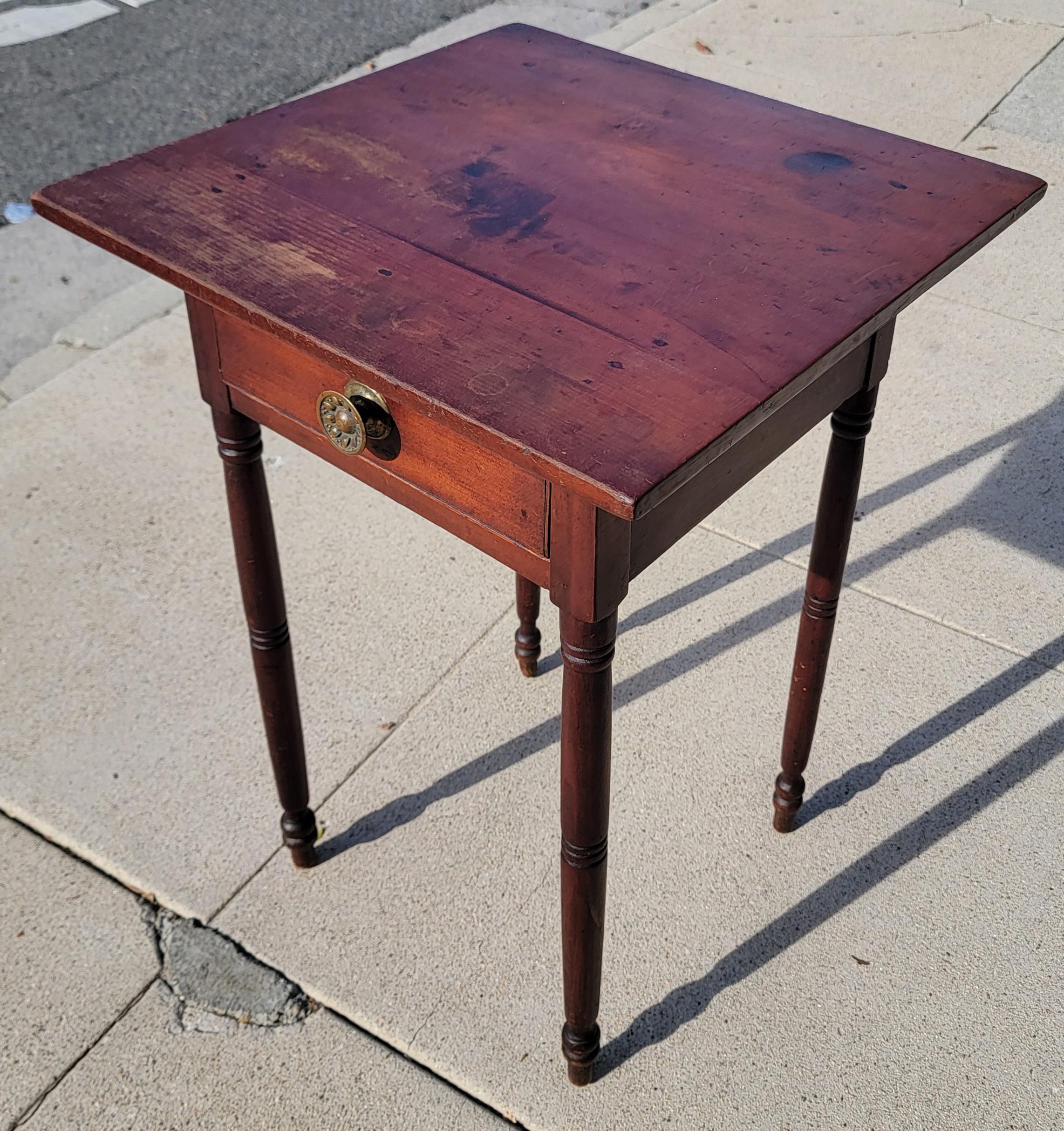 19Thc Ranch house side table or night stand.This fine walnut night stand or side table is in fine sturdy condition.