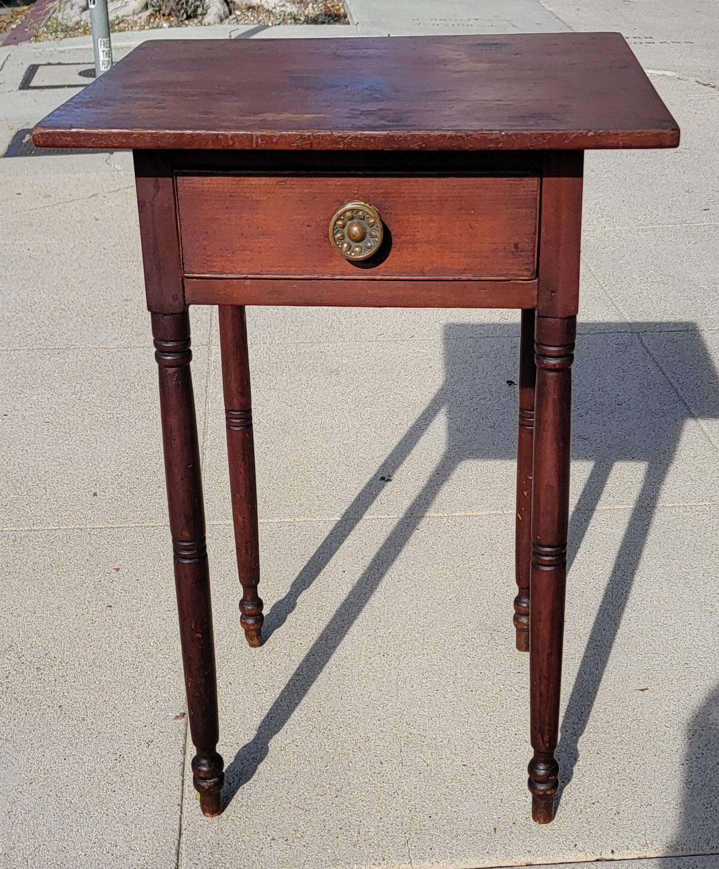19Thc Ranch House Side Table /Night Stand