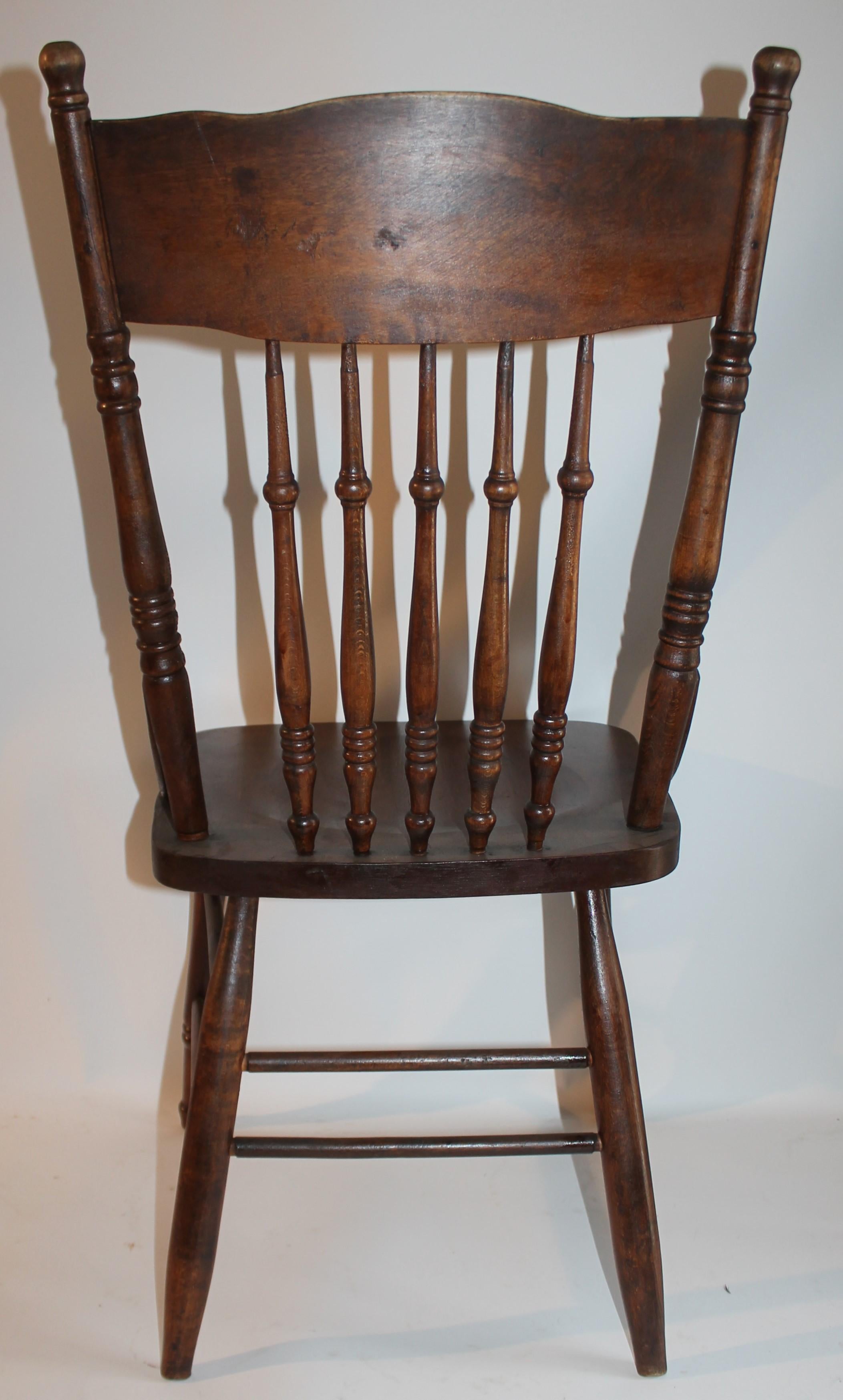 Adirondack 19thc Ranch Style Pressed Back Chairs, Set of Four For Sale