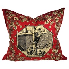 19Thc Rare Bandana With Bears Pillow