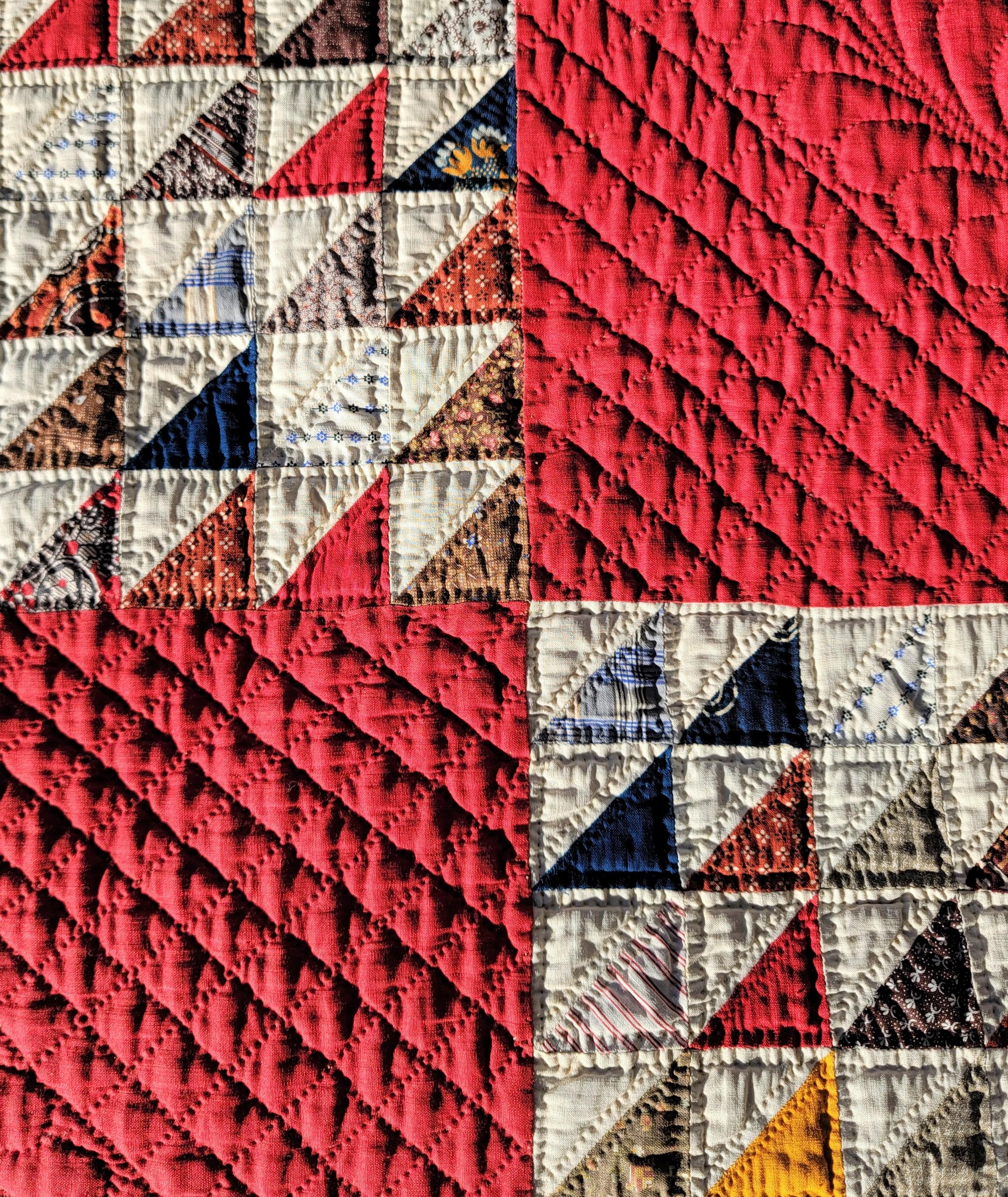 American 19th C Mini Pieced Birds in Flight Quilt For Sale
