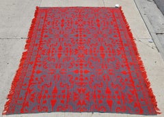 19thc Rot & Blau datiert 1860 Decke aus Pa.