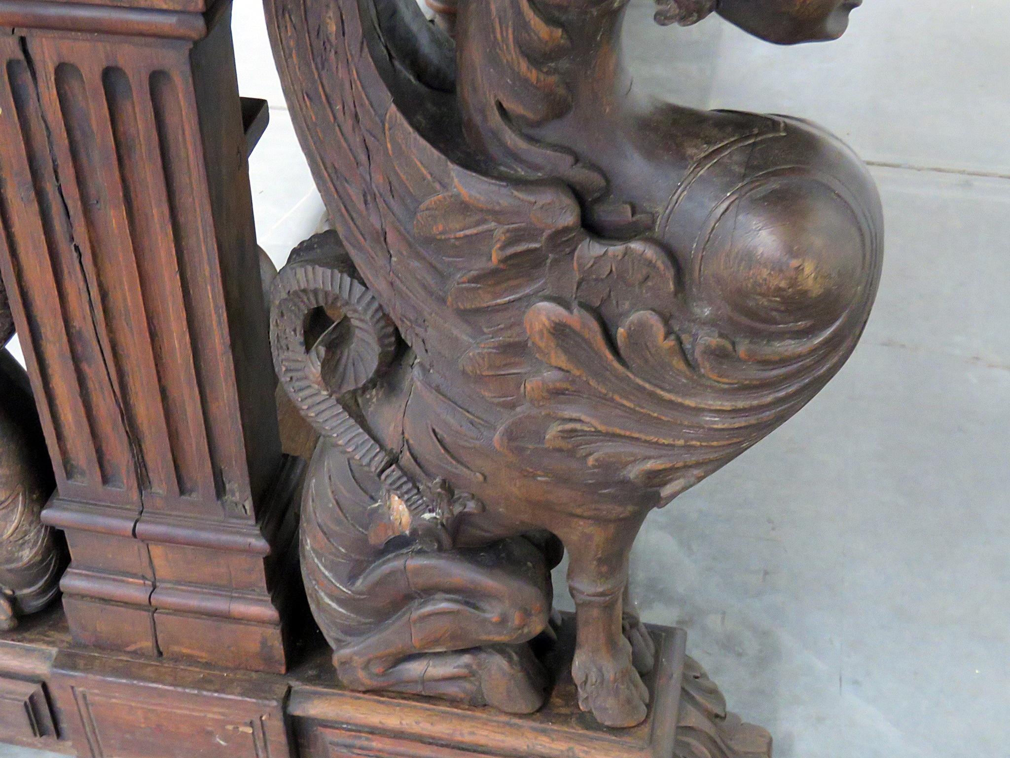 19th Century Renaissance Style Winged Griffin Dining Table 4