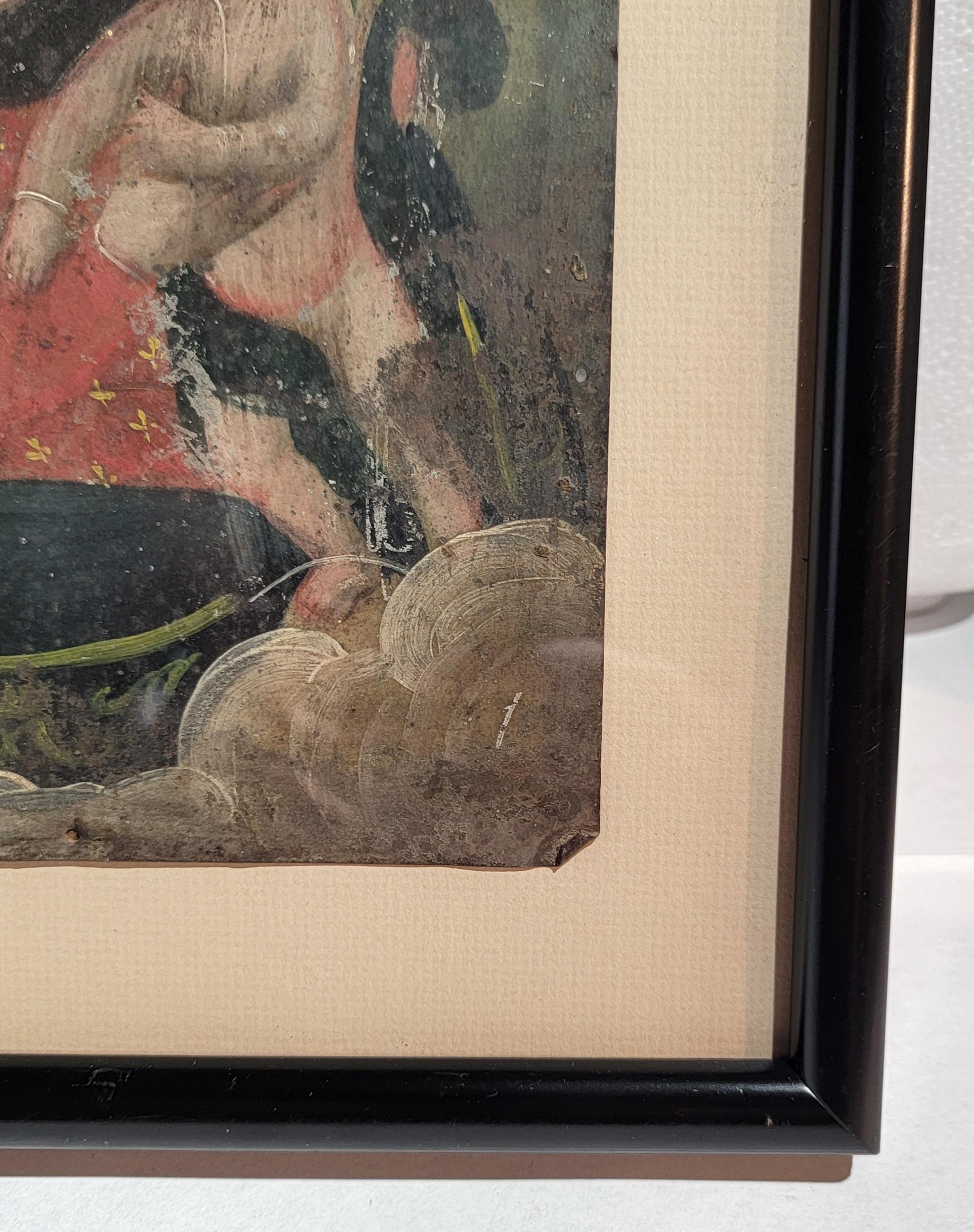 Retablo católico del siglo XIX Arte enmarcado Estadounidense en venta