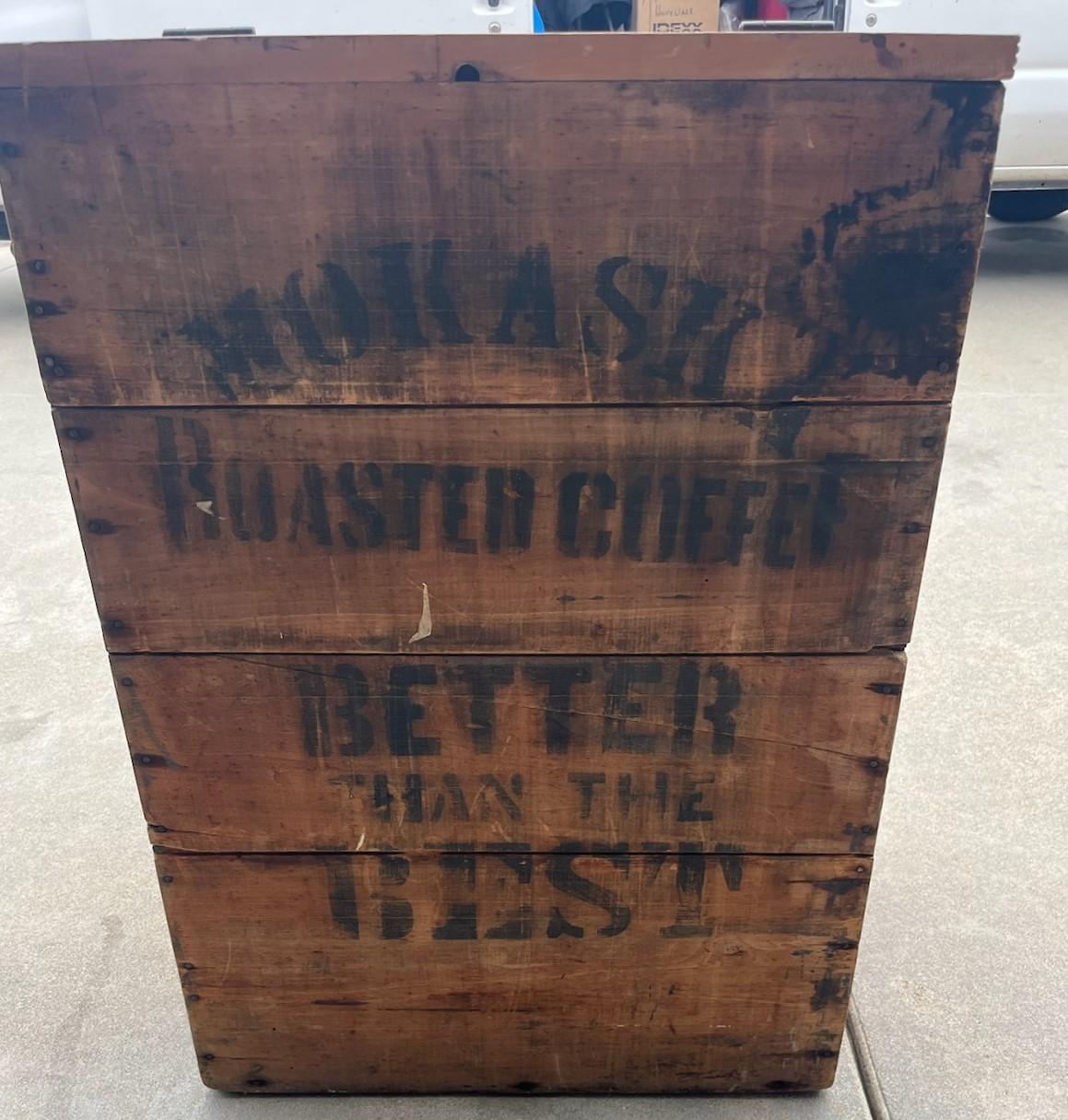 Hand-Crafted 19Thc Roasted Coffee Pin Bin