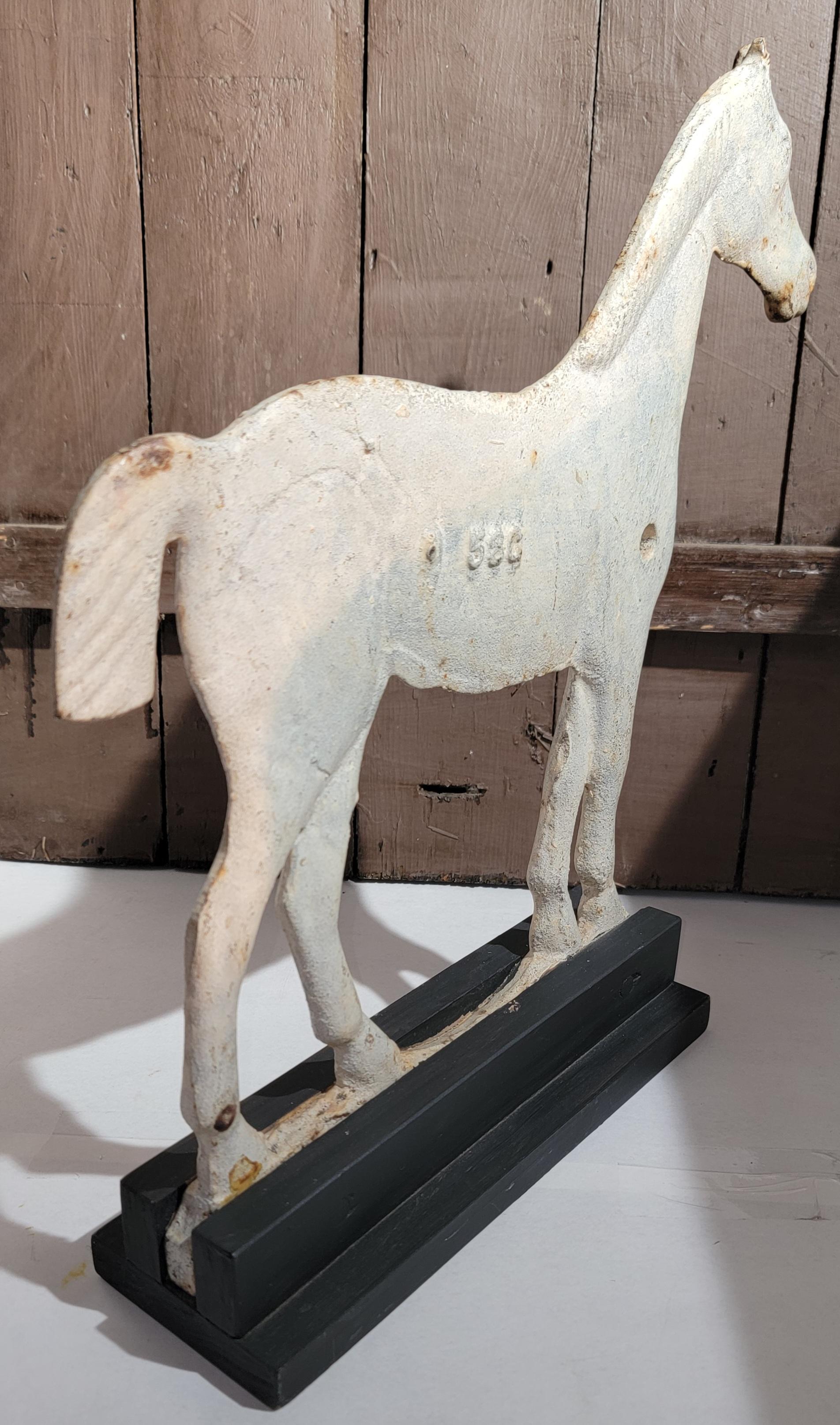 19th Century 19thc Rochester Iron Works Windmill Weight Horse For Sale