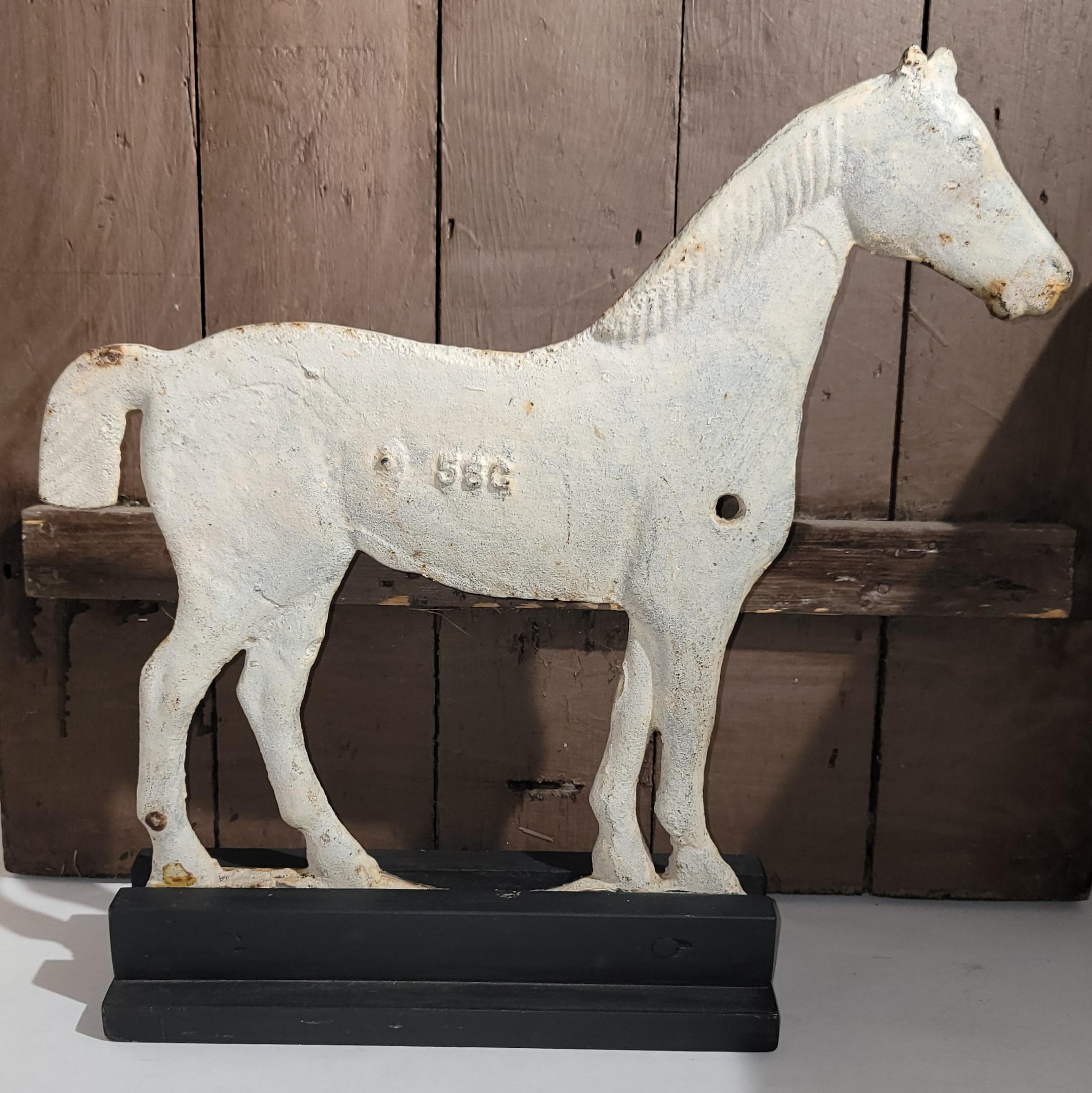 19thc Rochester Iron Works Windmill Weight Horse For Sale 2