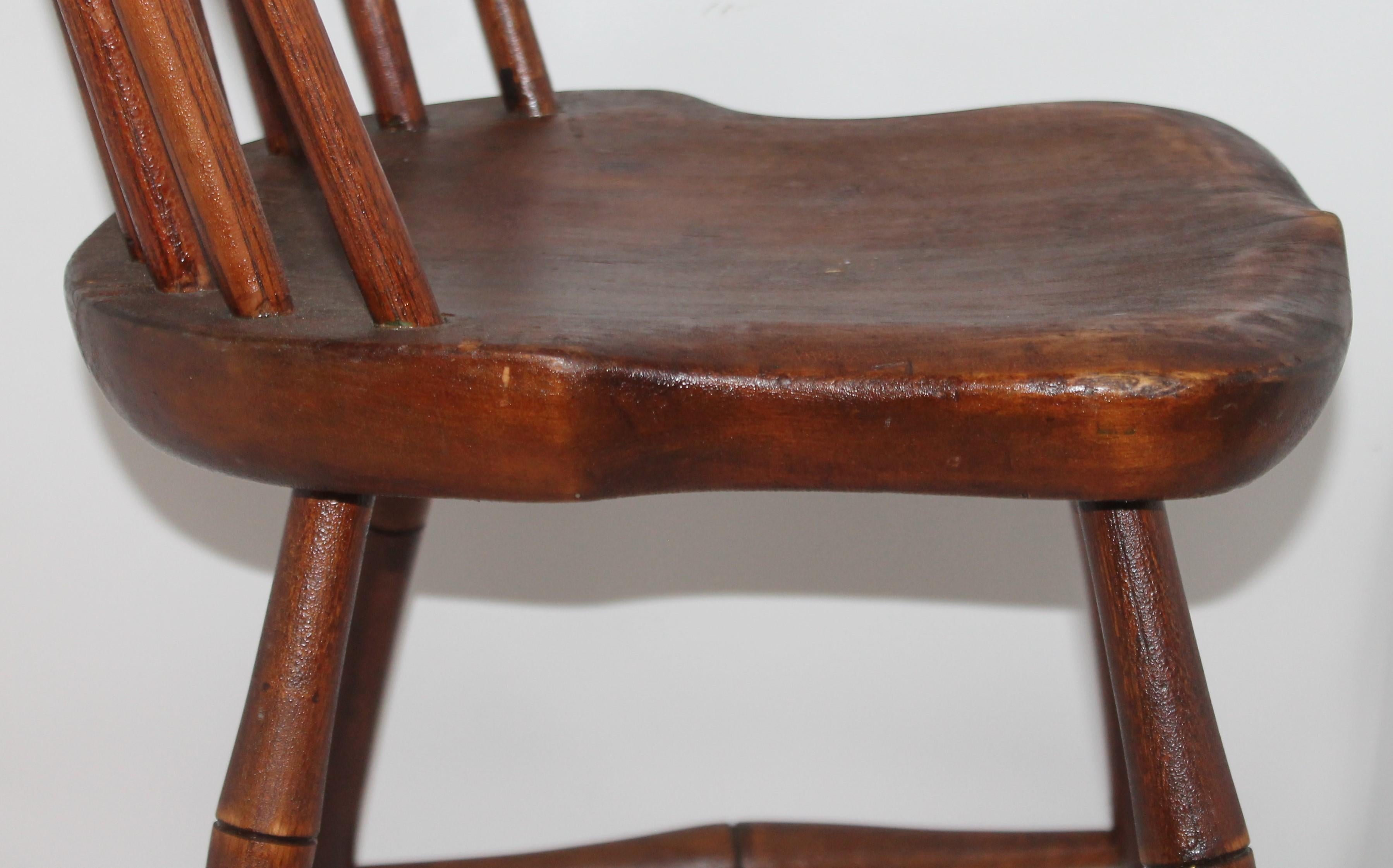 19th Century Rod Back Early Windsor Chair In Good Condition In Los Angeles, CA