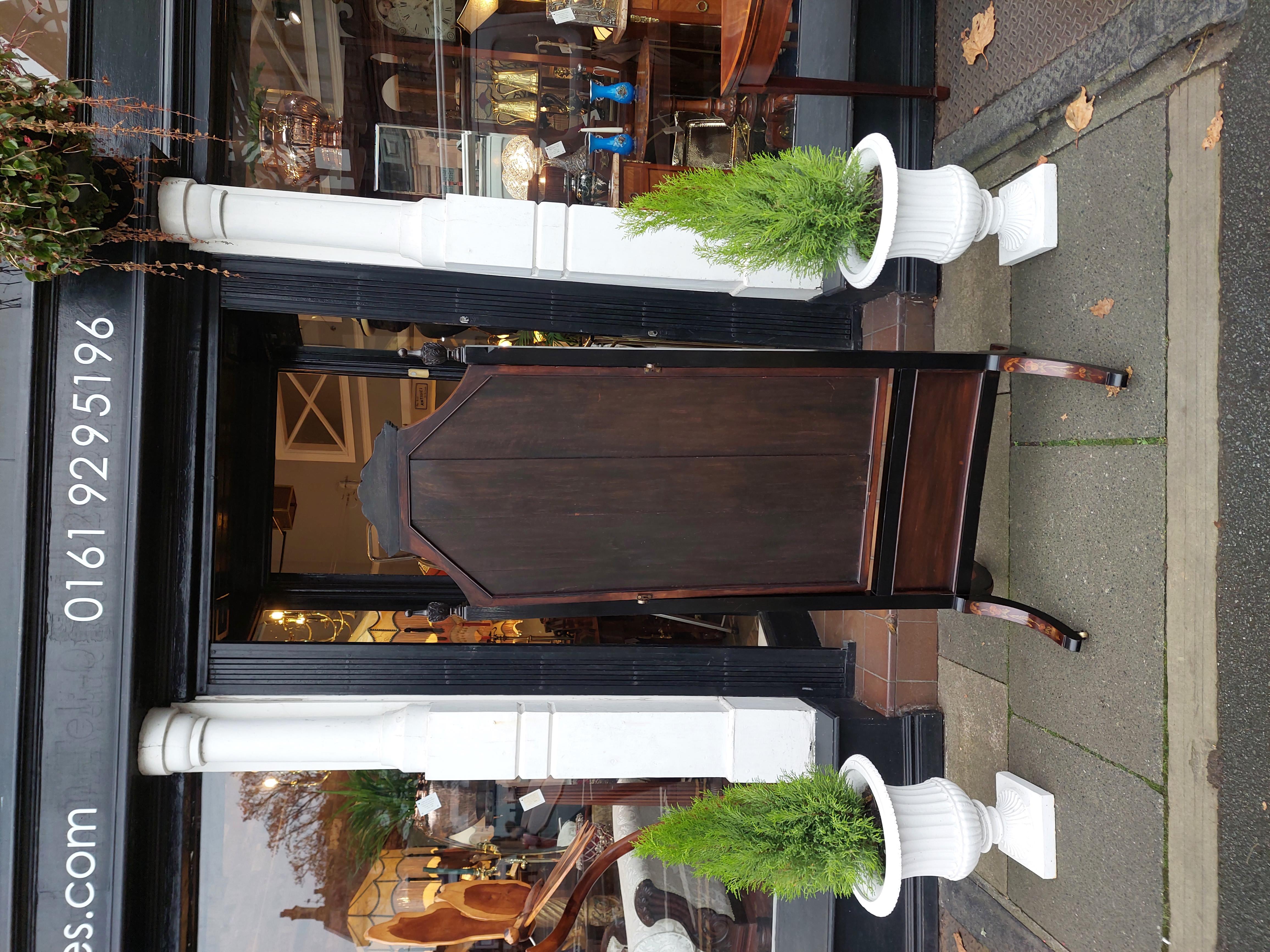 Specchio chevale intarsiato in palissandro e intarsio del XIX secolo in vendita 5