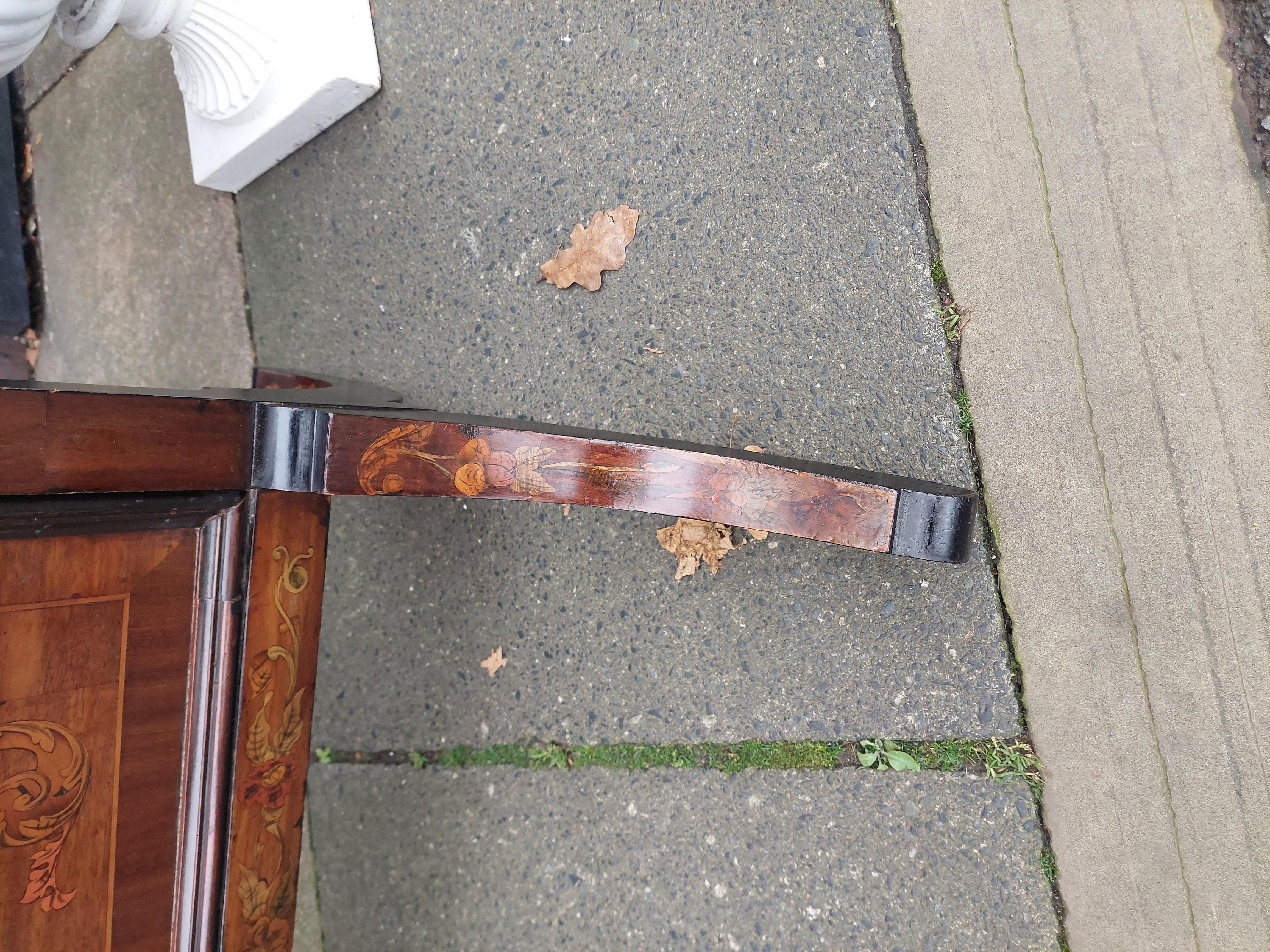 Specchio chevale intarsiato in palissandro e intarsio del XIX secolo in vendita 1