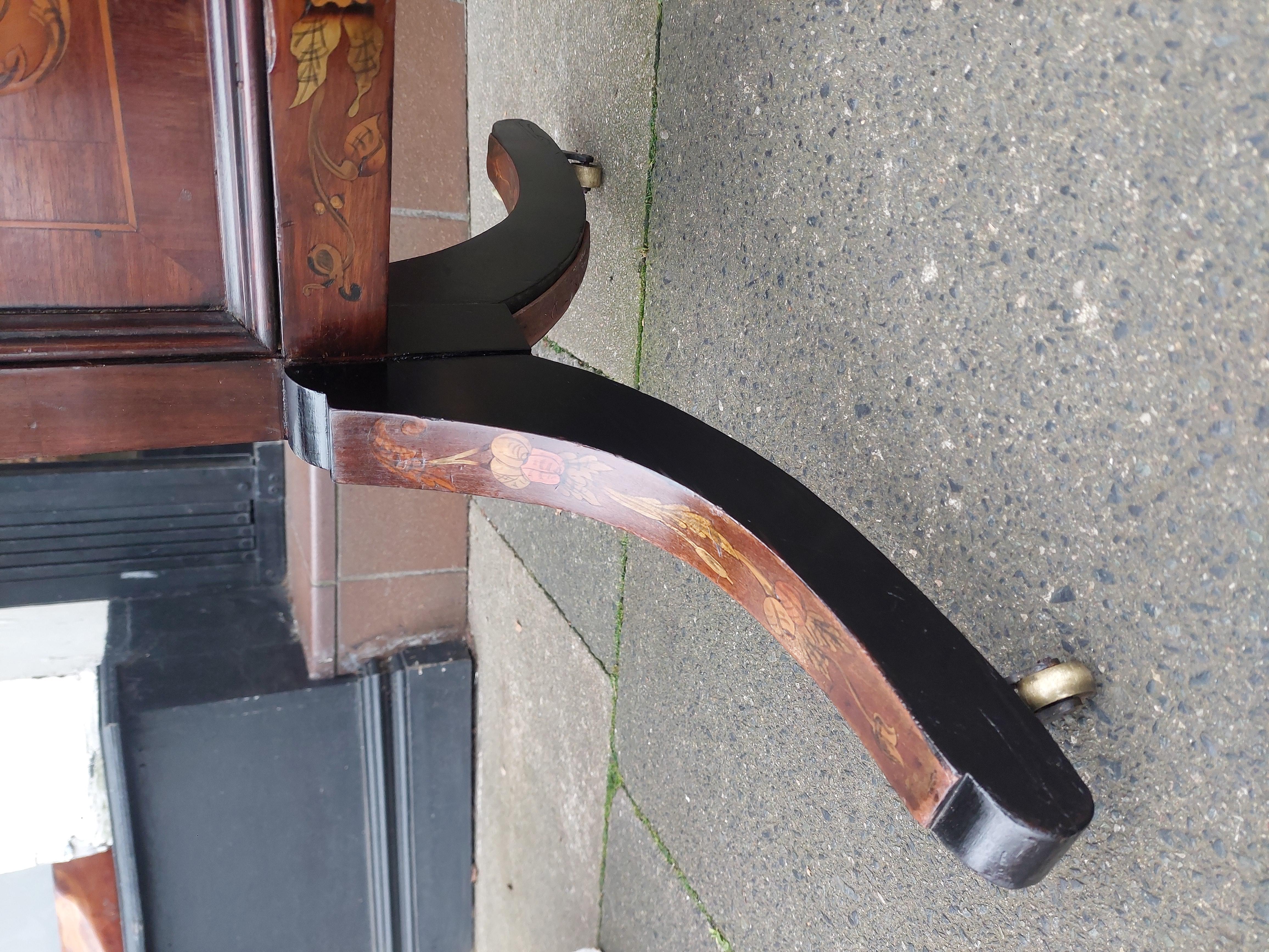 Specchio chevale intarsiato in palissandro e intarsio del XIX secolo in vendita 2