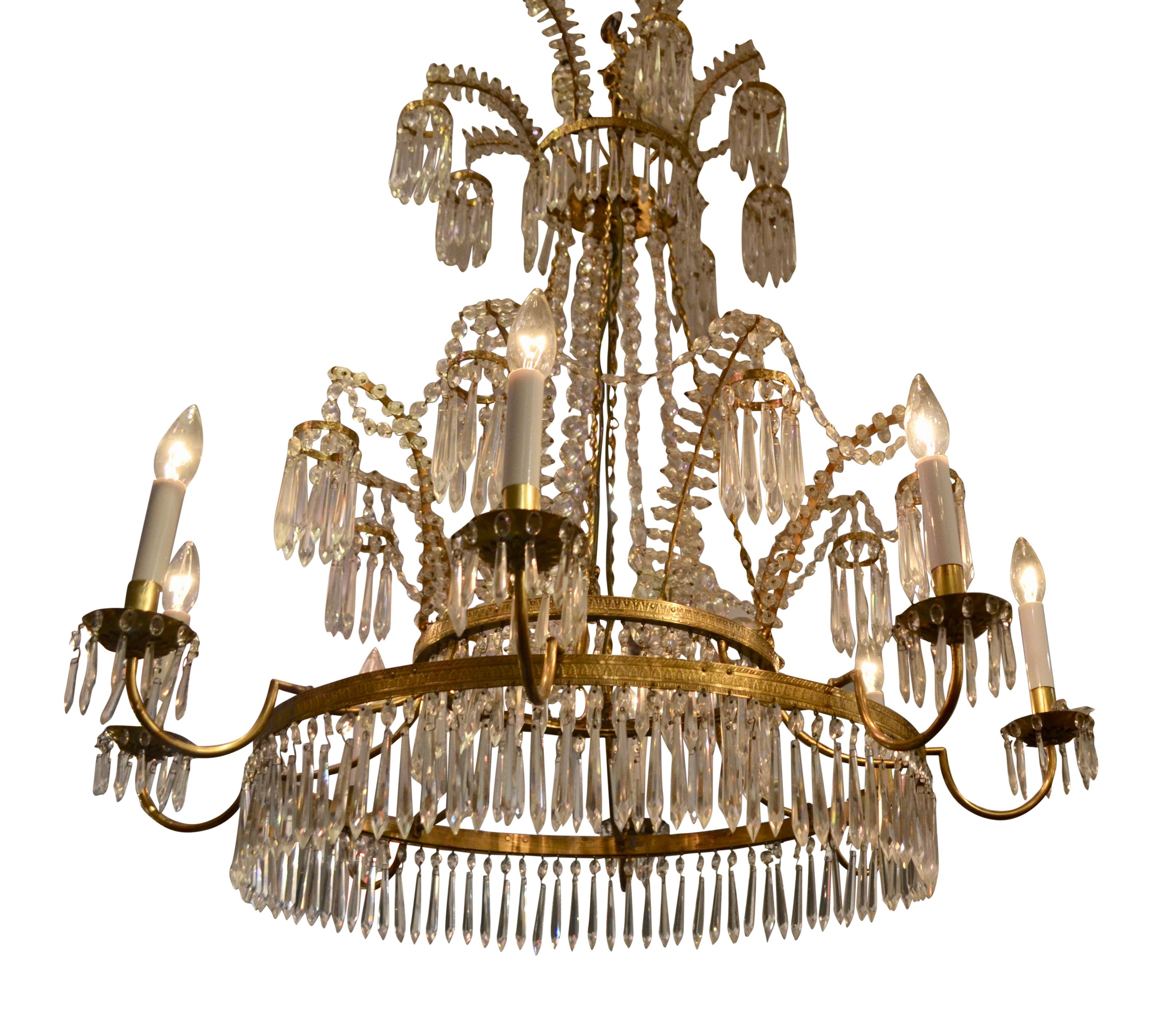 19th Century Russian/Baltic Style Chandelier In Good Condition In Vancouver, British Columbia