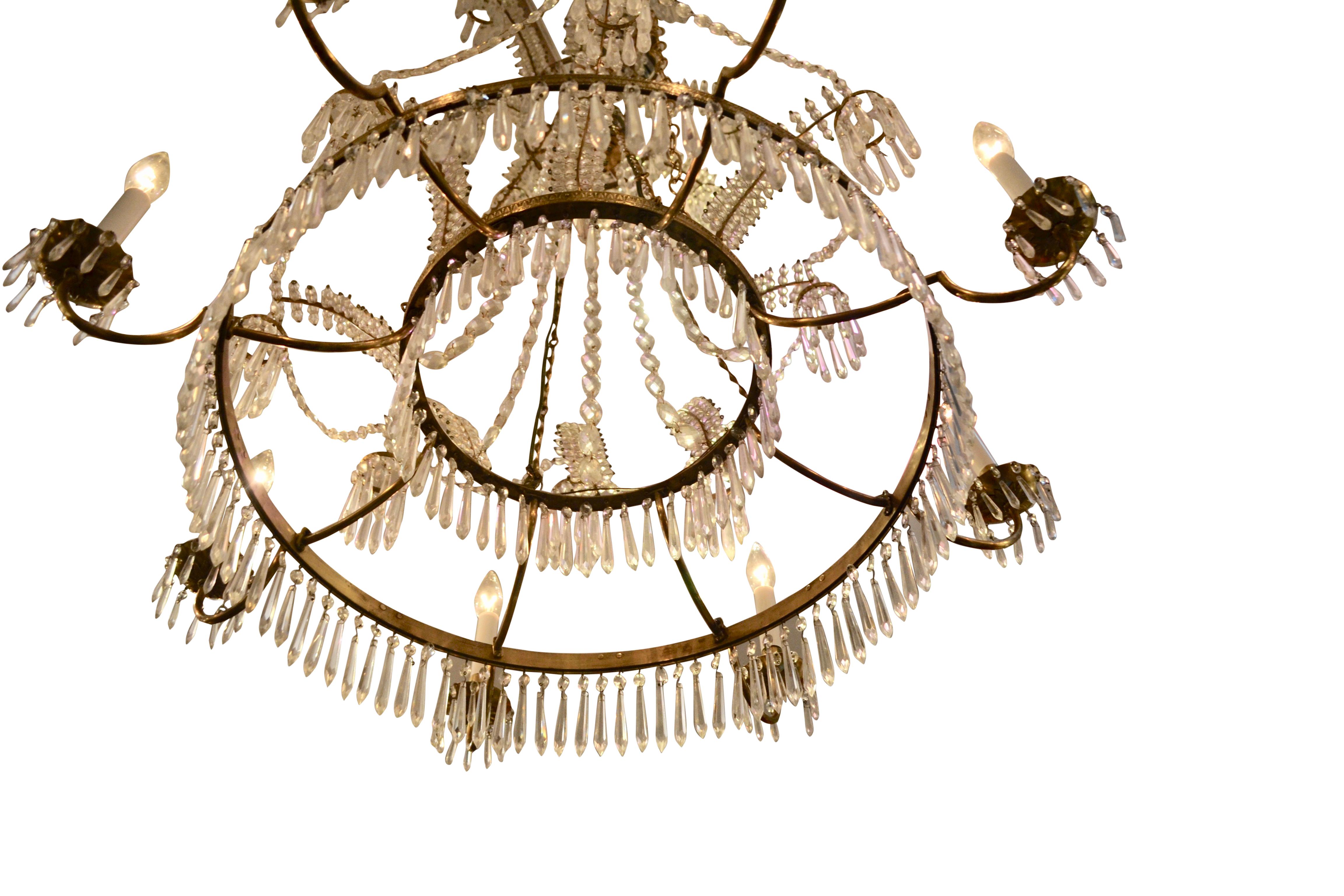 Crystal 19th Century Russian/Baltic Style Chandelier